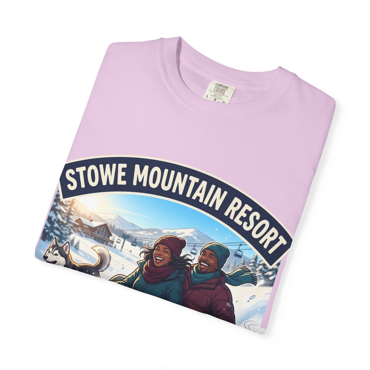 Stowe Mountain Resort Snow Tubing T-Shirt — "Vermont Joy" Winter Apparel
