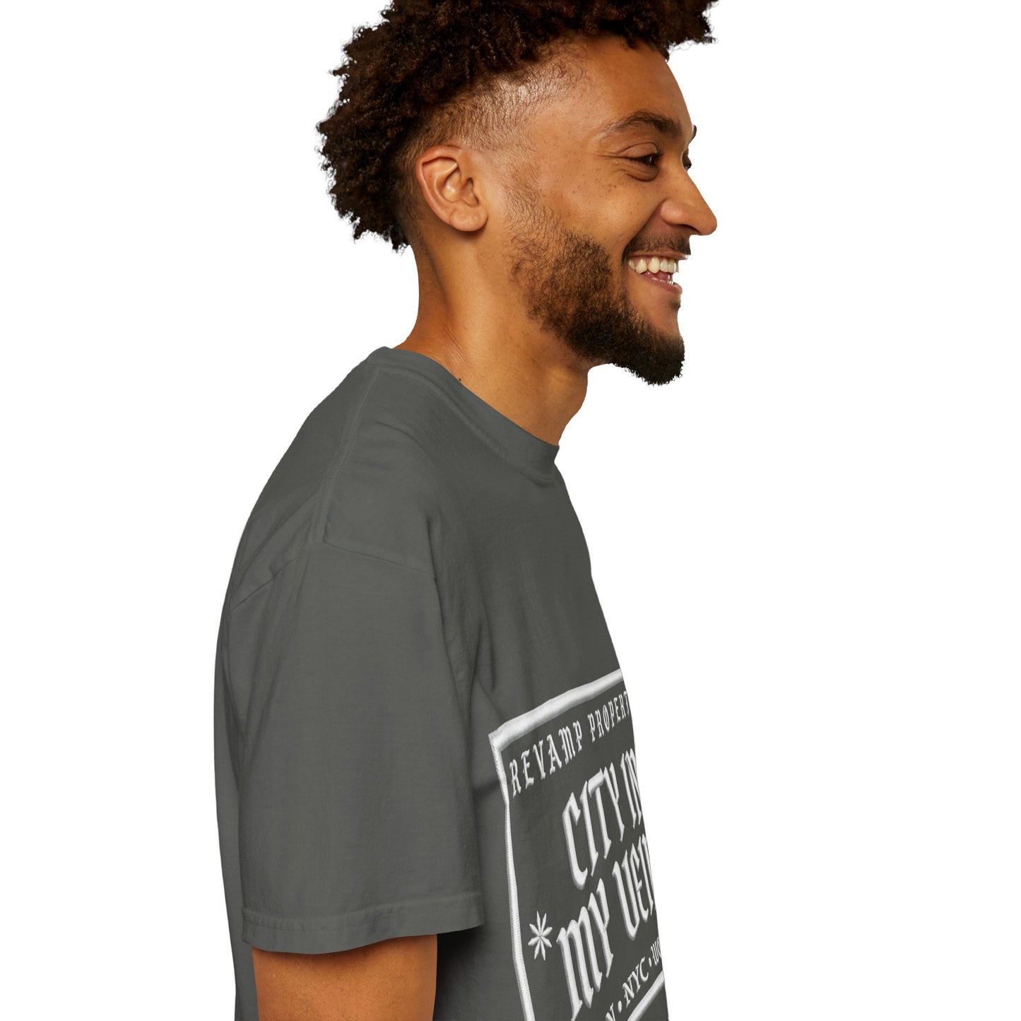 City In My Veins T‑Shirt — Vintage Cityscape Tee (Boston • NYC • Manchester)