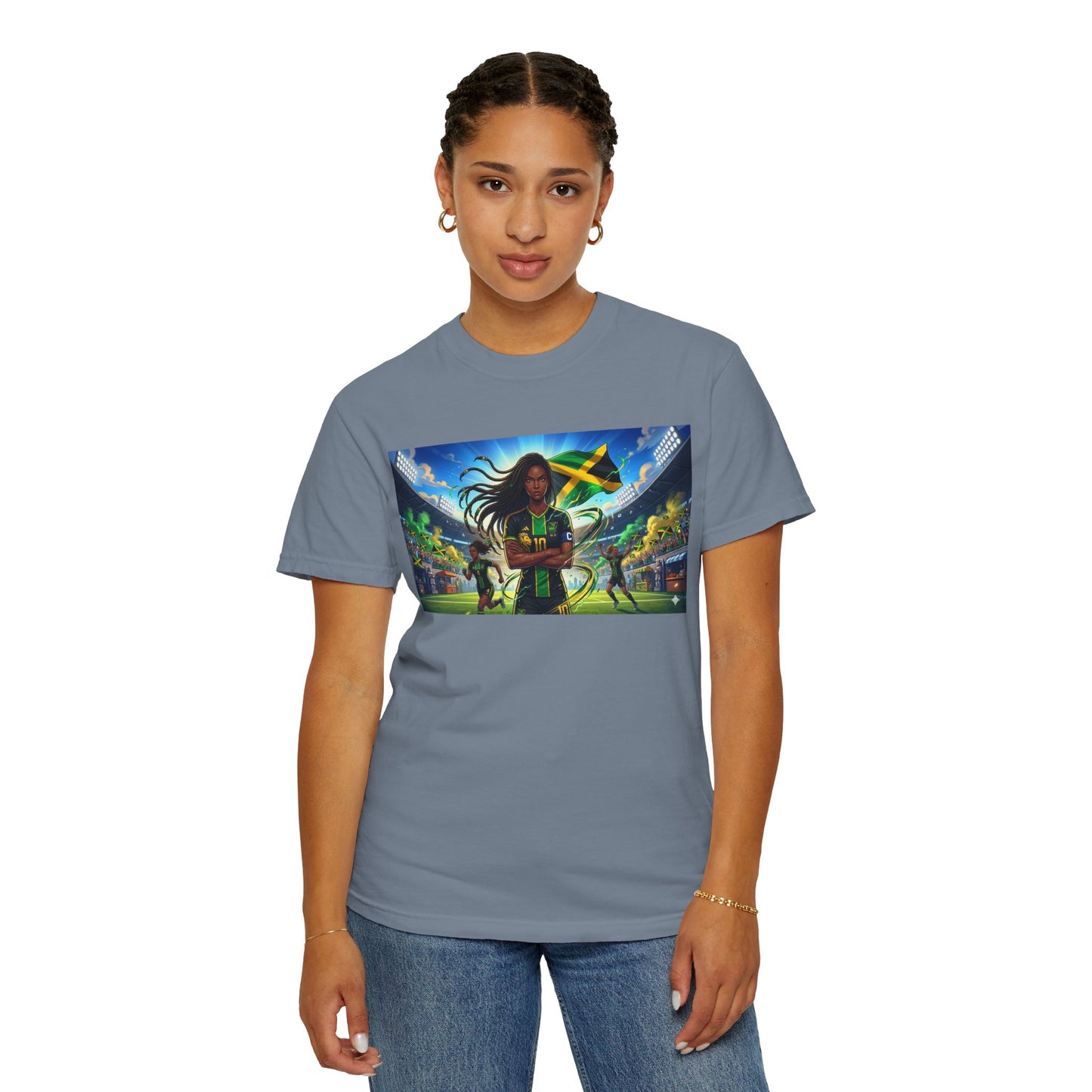 Jamaican Soccer Captain T-Shirt — Rasta Player Stadium Graphic Tee