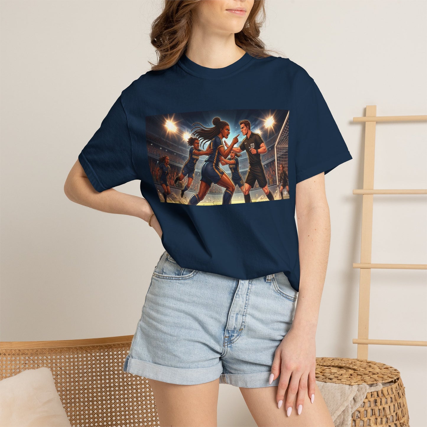 Soccer Arguing With Referee T-Shirt — Vintage Stadium Action Graphic Tee