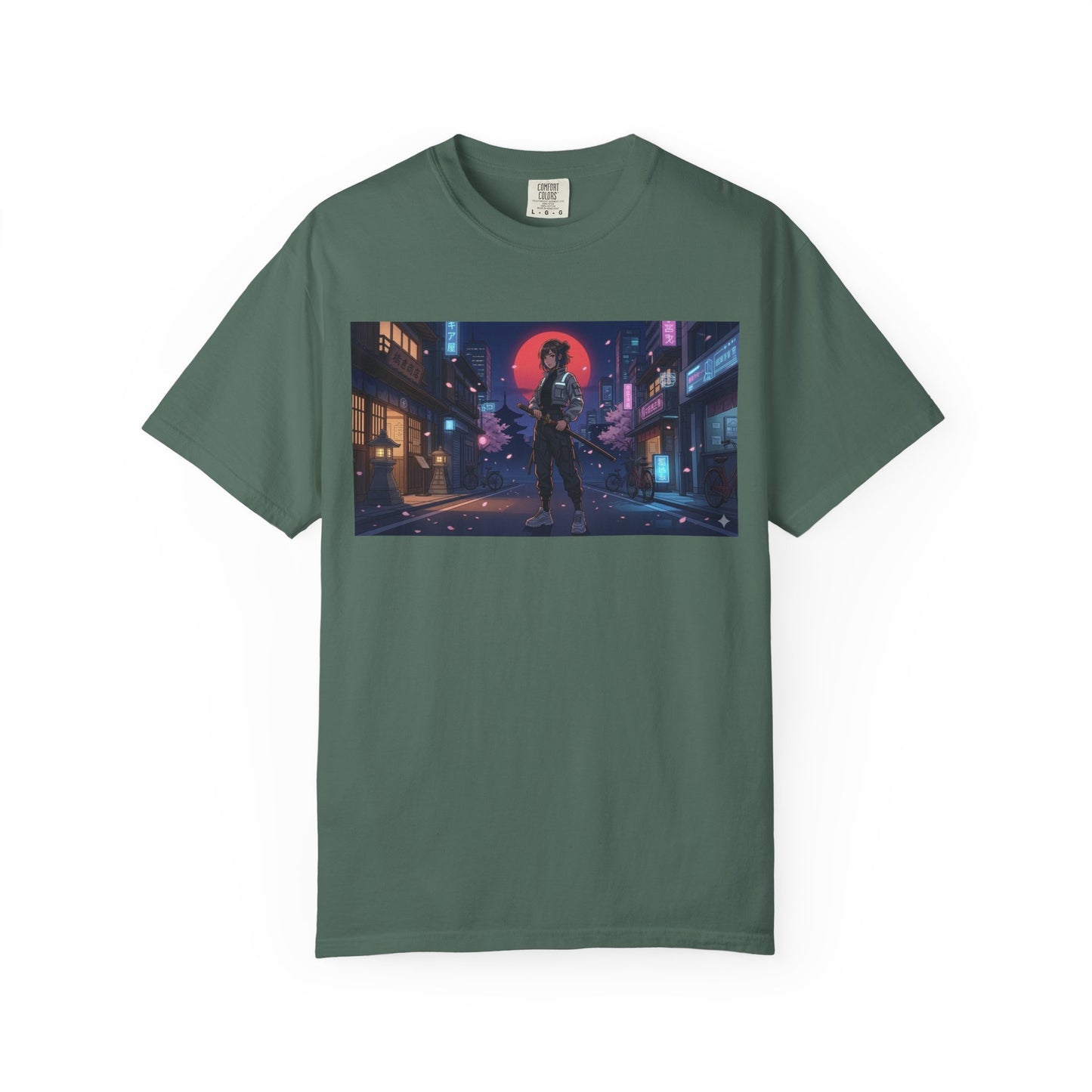 Japan — Samurai City Tradition + Nightscape T-Shirt —  Graphic Tee