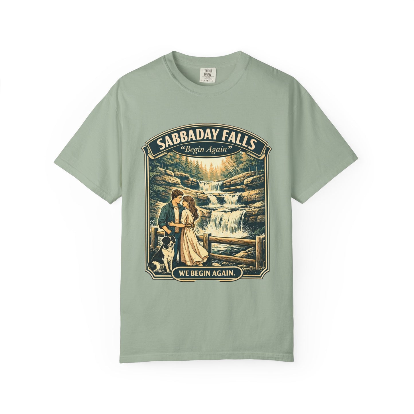 Sabbaday Falls 'We Begin Again' Vintage Nature T-Shirt