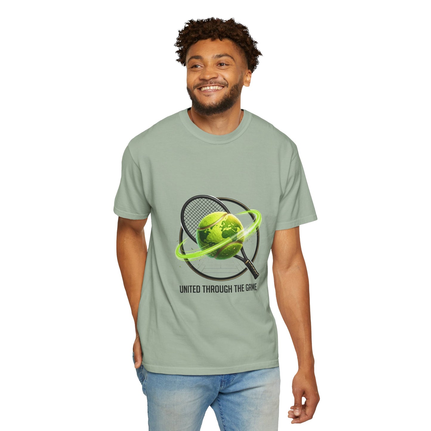 Tennis Globe T‑Shirt — "United Through the Game" Sports Tee