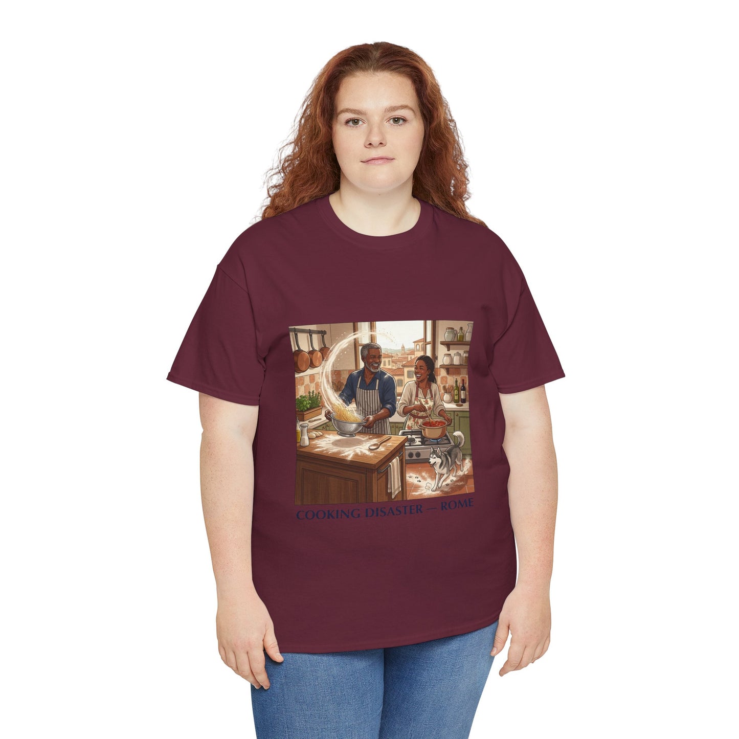 T-Shirt — 'Cooking Disaster — Rome' Illustrated Cooking Tee