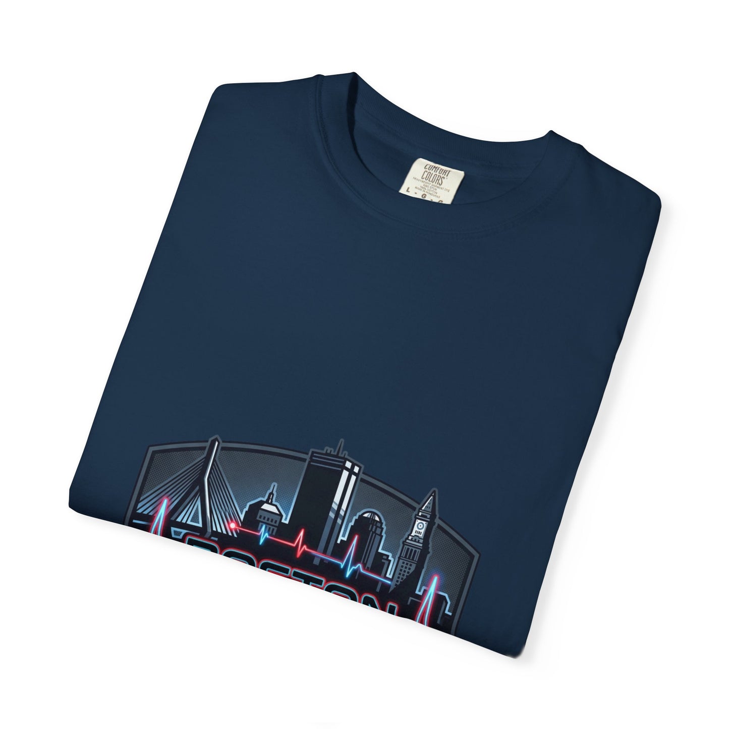 Boston Energy T-Shirt — City Skyline Neon Tee