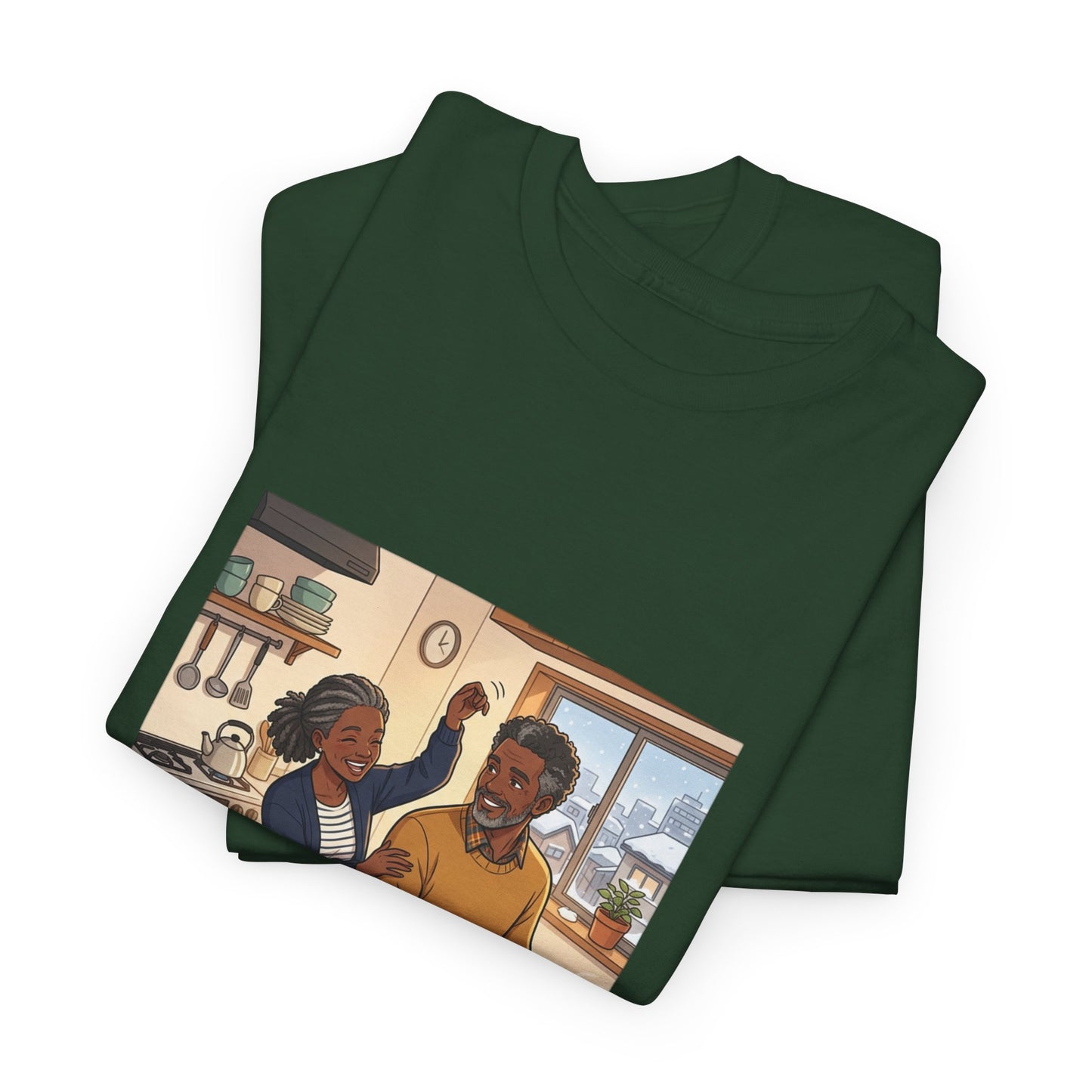 Dishwashing Dance Tee — Couple Kitchen Graphic T-Shirt