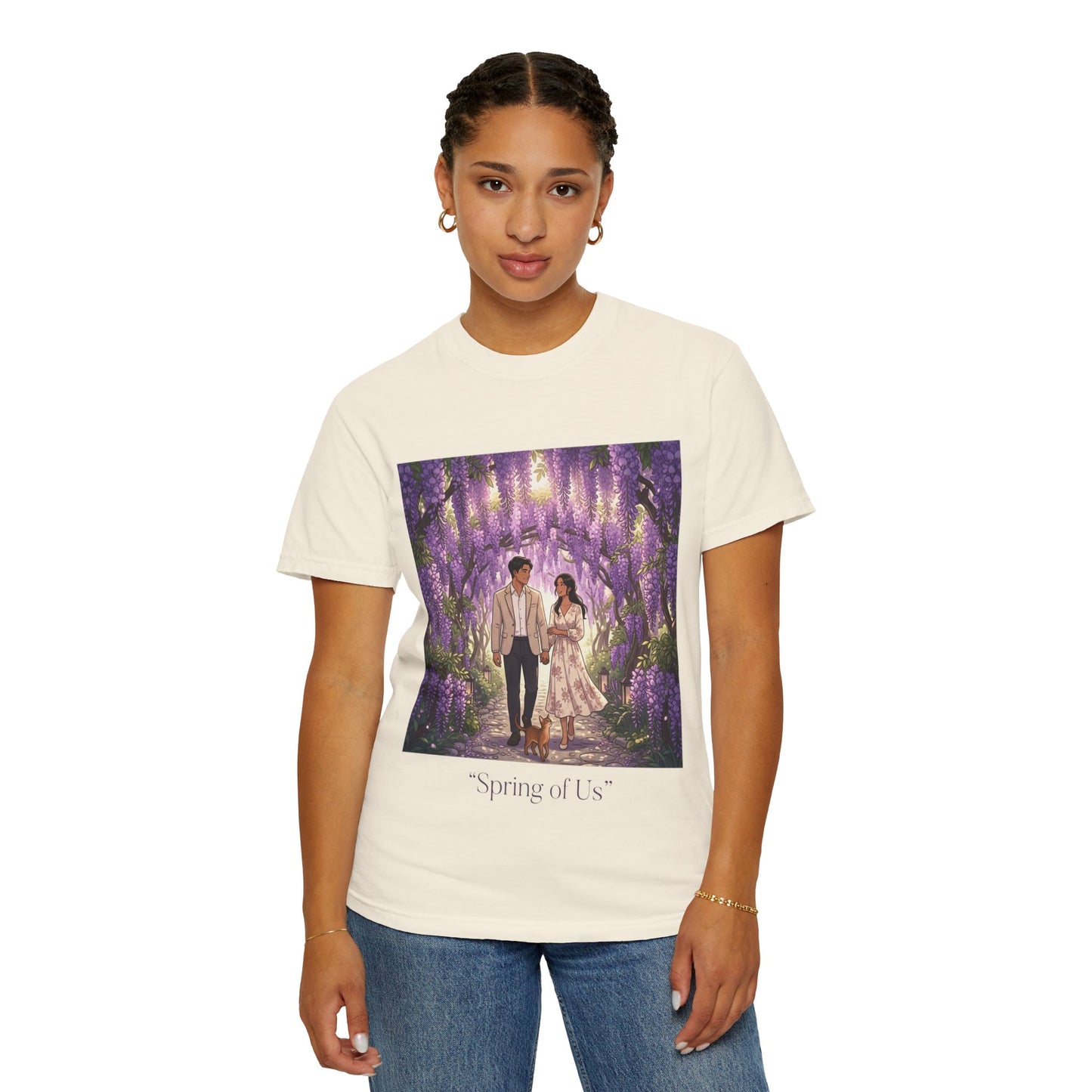 Spring of Us T-Shirt — Romantic Wisteria Couple Graphic Tee