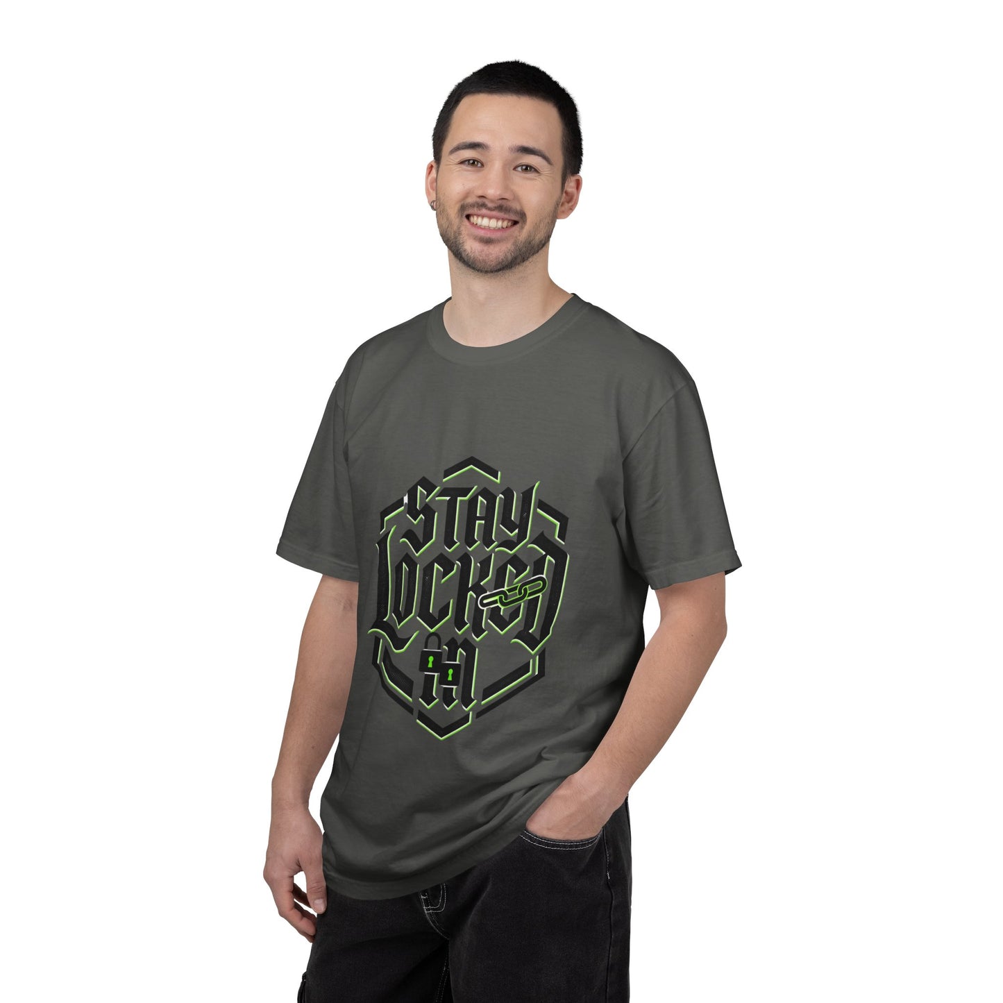Stay Locked T-Shirt — Hexagonal Streetwear Graphic Tee