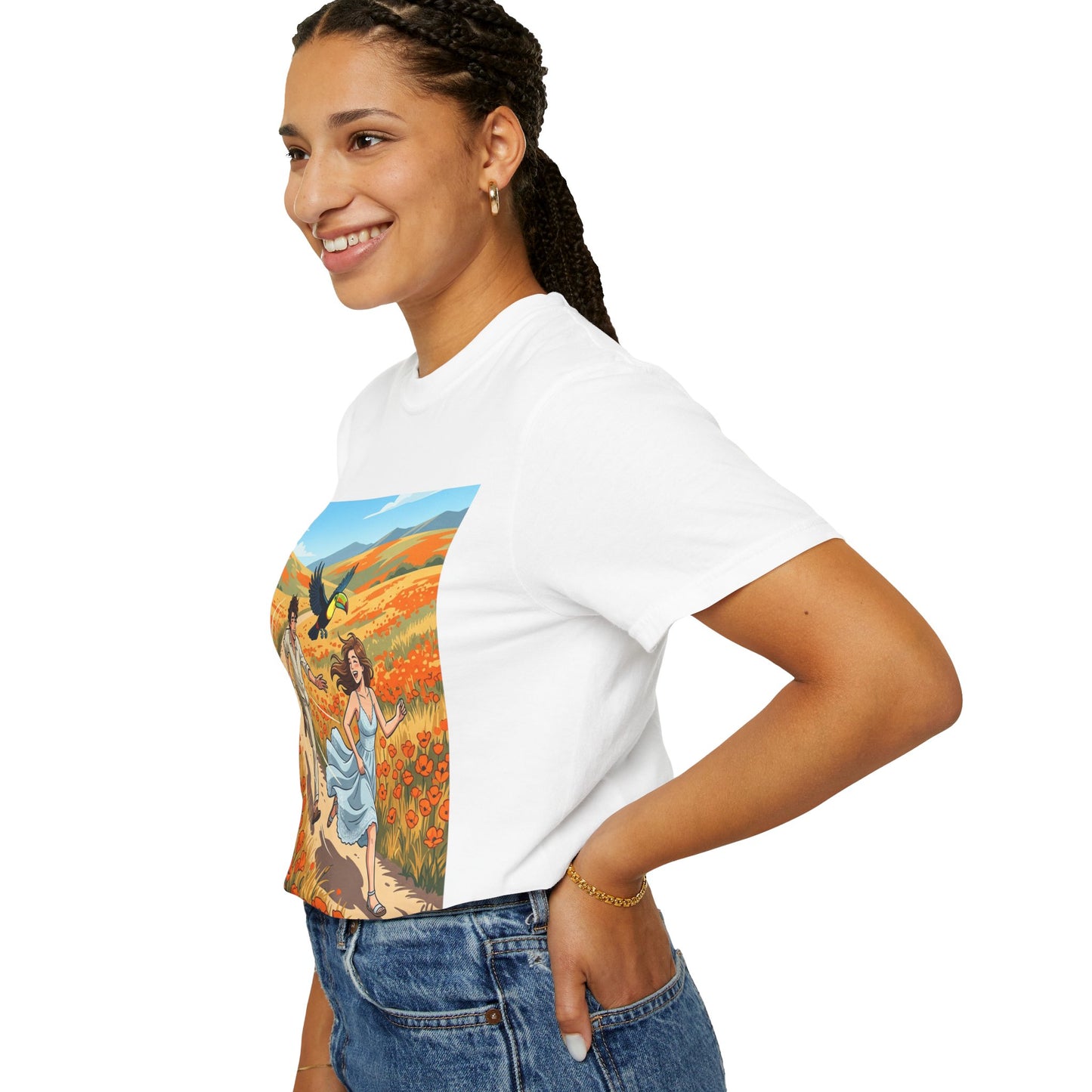 Spring of Us T-Shirt — Romantic Field Illustration Tee