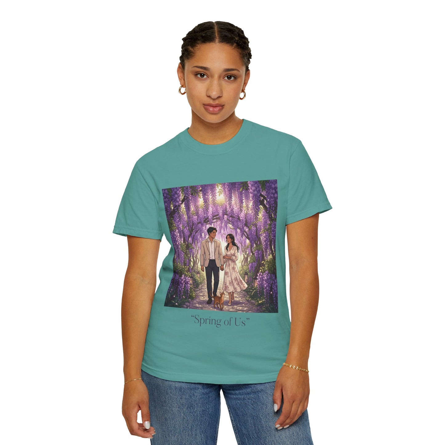 Spring of Us T-Shirt — Romantic Wisteria Couple Graphic Tee