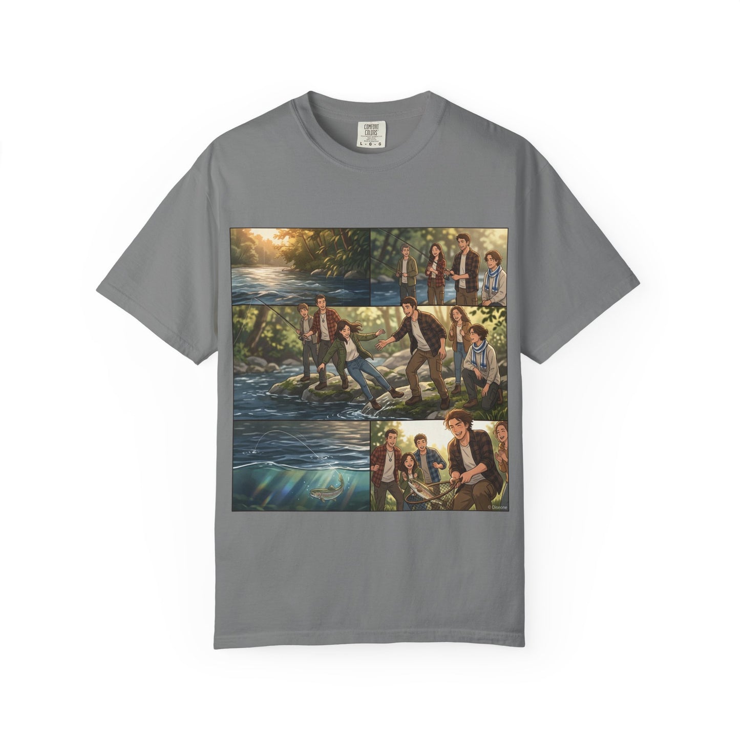 Band Photo Collage T-Shirt – Retro River Scene Crew Tee