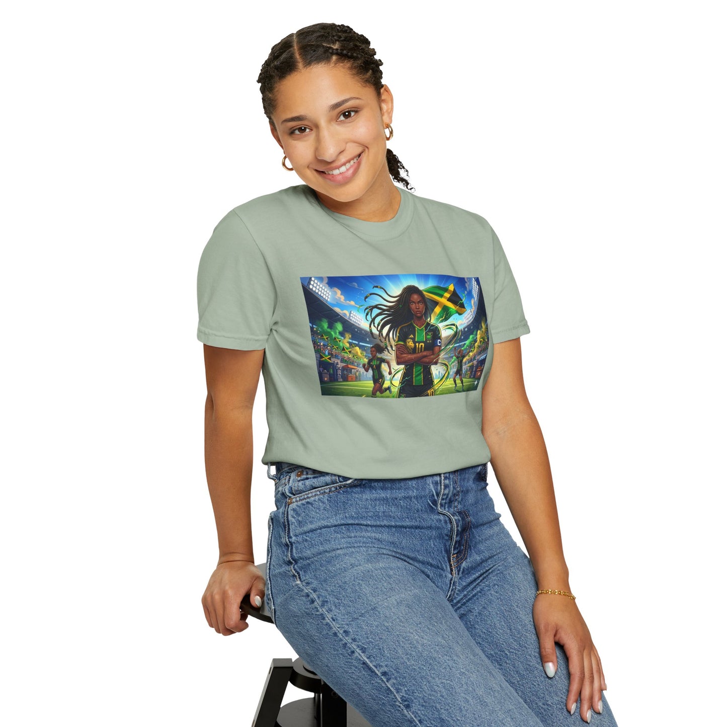 Jamaican Soccer Captain T-Shirt — Rasta Player Stadium Graphic Tee