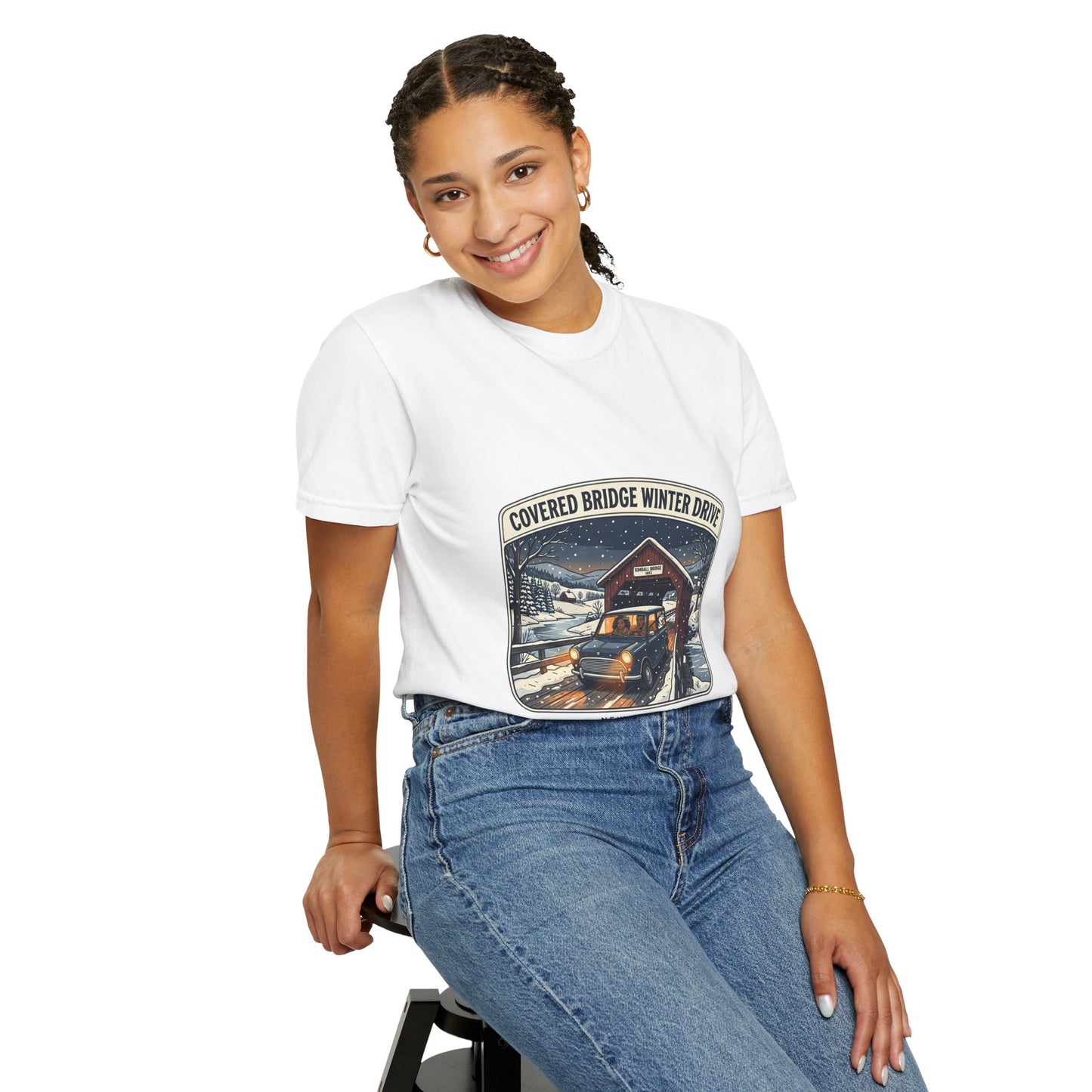 Covered Bridge Winter Drive T-Shirt