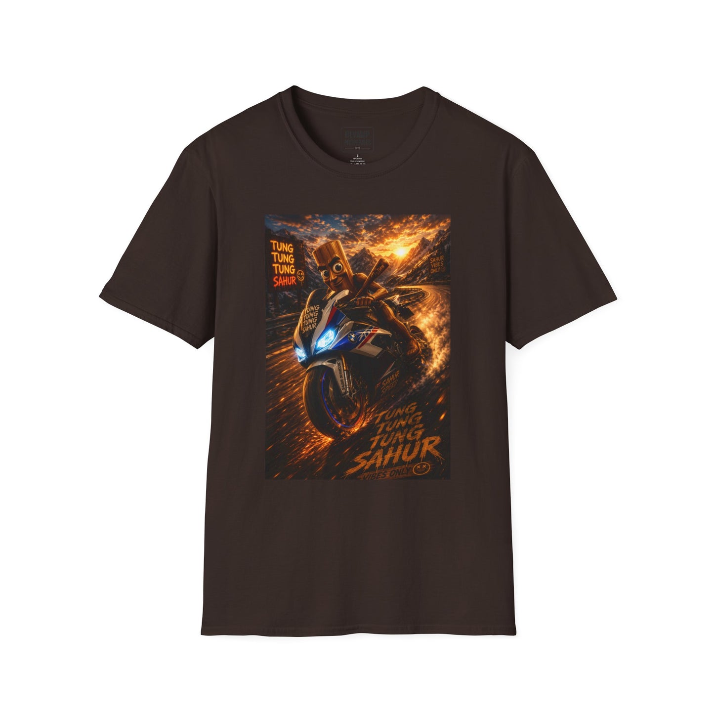 Tung Tung Tung Sahur 2 Wheels On Steel & Fire T-Shirt — "Time To Turn The Tide" Tee