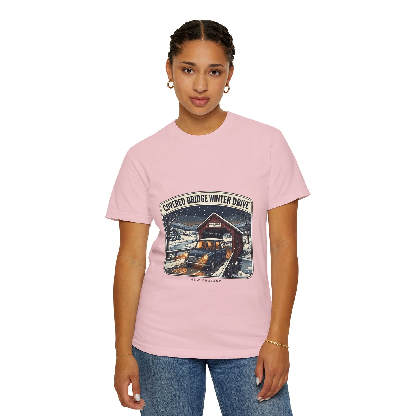 Covered Bridge Winter Drive T-Shirt