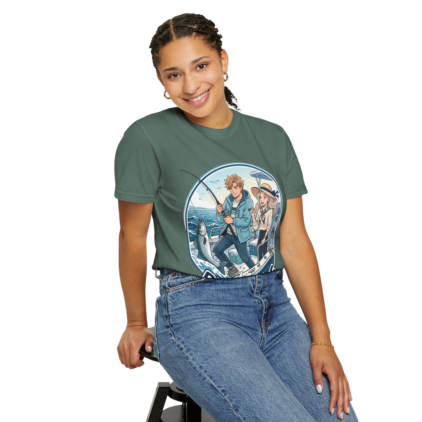 Reel Love Fishing T-Shirt — Cute Couple Anglers Graphic Tee