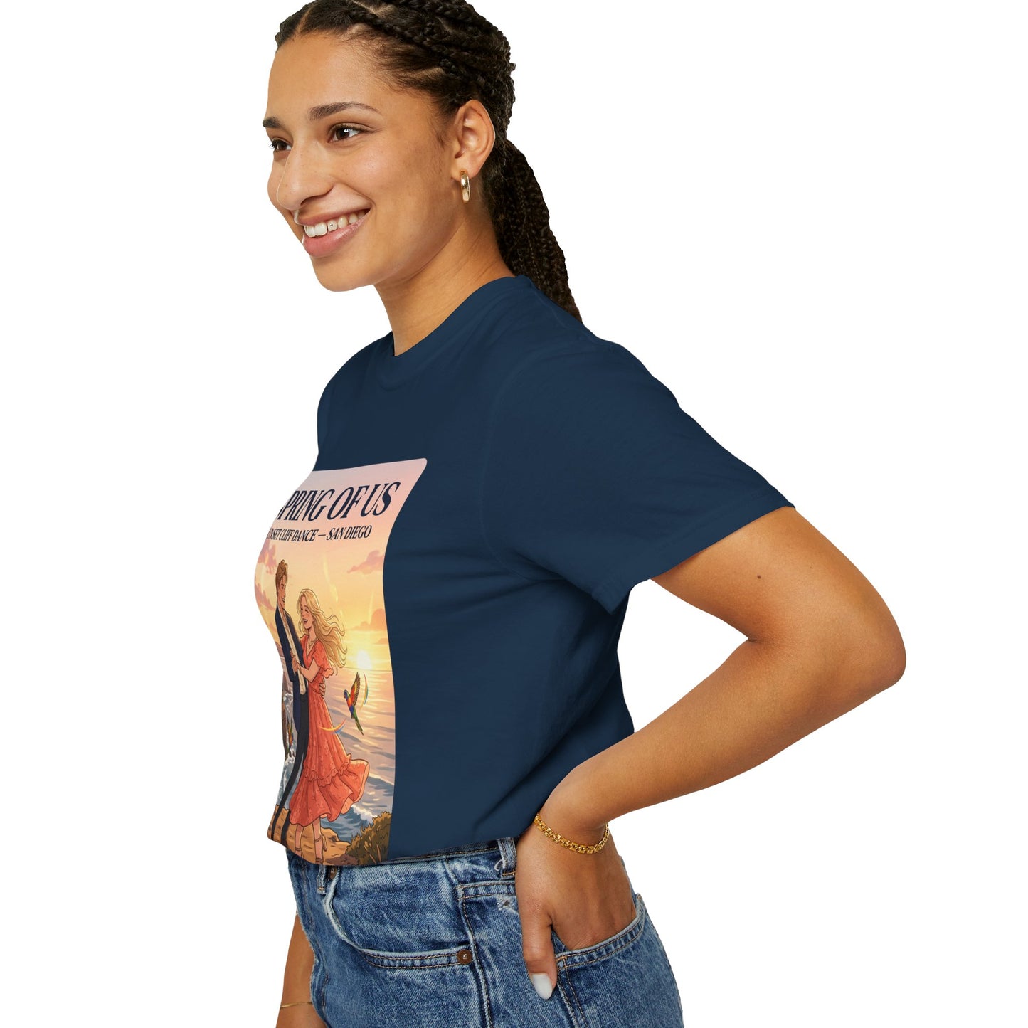 Spring of Us T‑Shirt — Sunset Cliff Dance San Diego Vintage Romance Tee