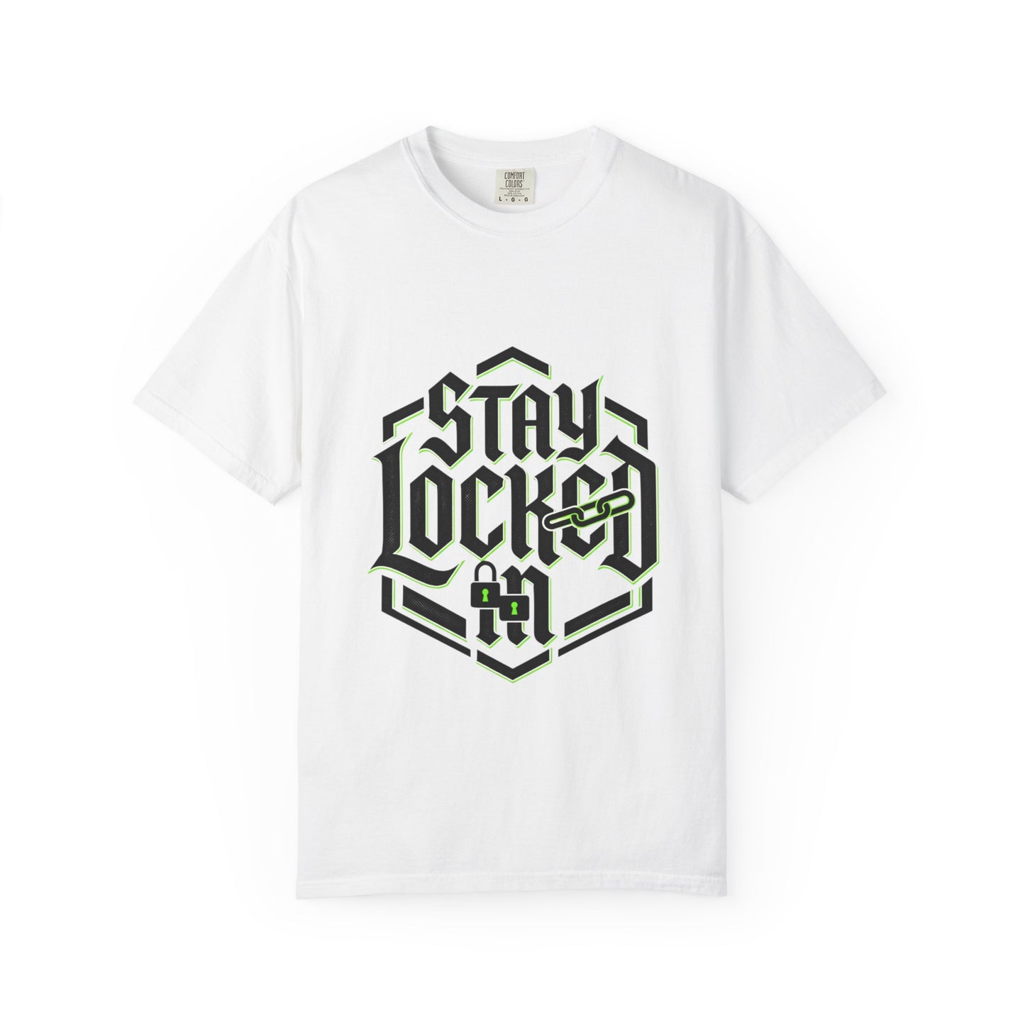 Stay Locked T-Shirt — Hexagonal Streetwear Graphic Tee