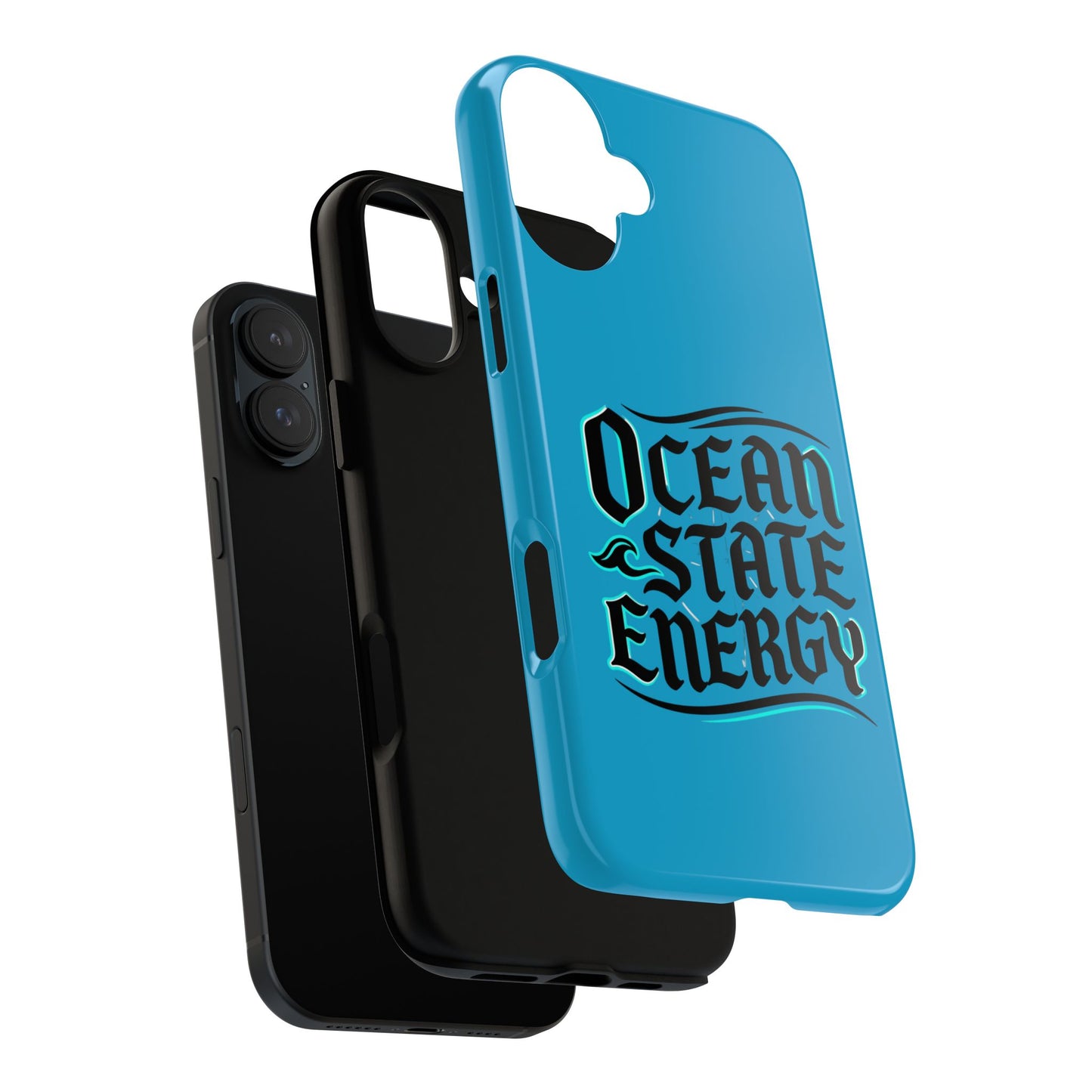 Ocean State Energy Phone Case — Tough Protective iPhone Cover with Nautical Script