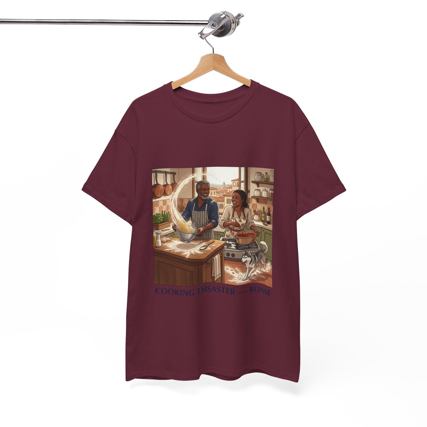 T-Shirt — 'Cooking Disaster — Rome' Illustrated Cooking Tee