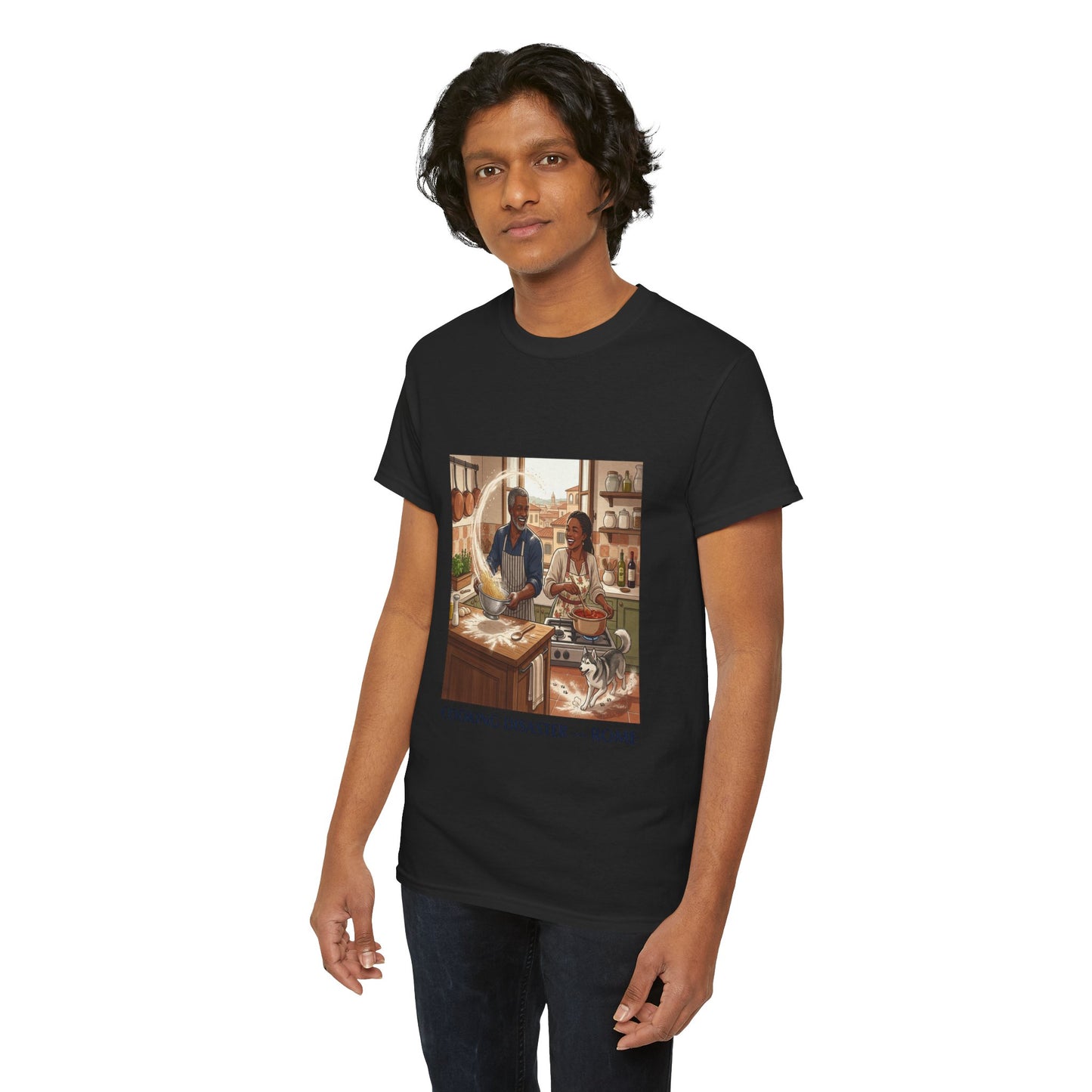 T-Shirt — 'Cooking Disaster — Rome' Illustrated Cooking Tee