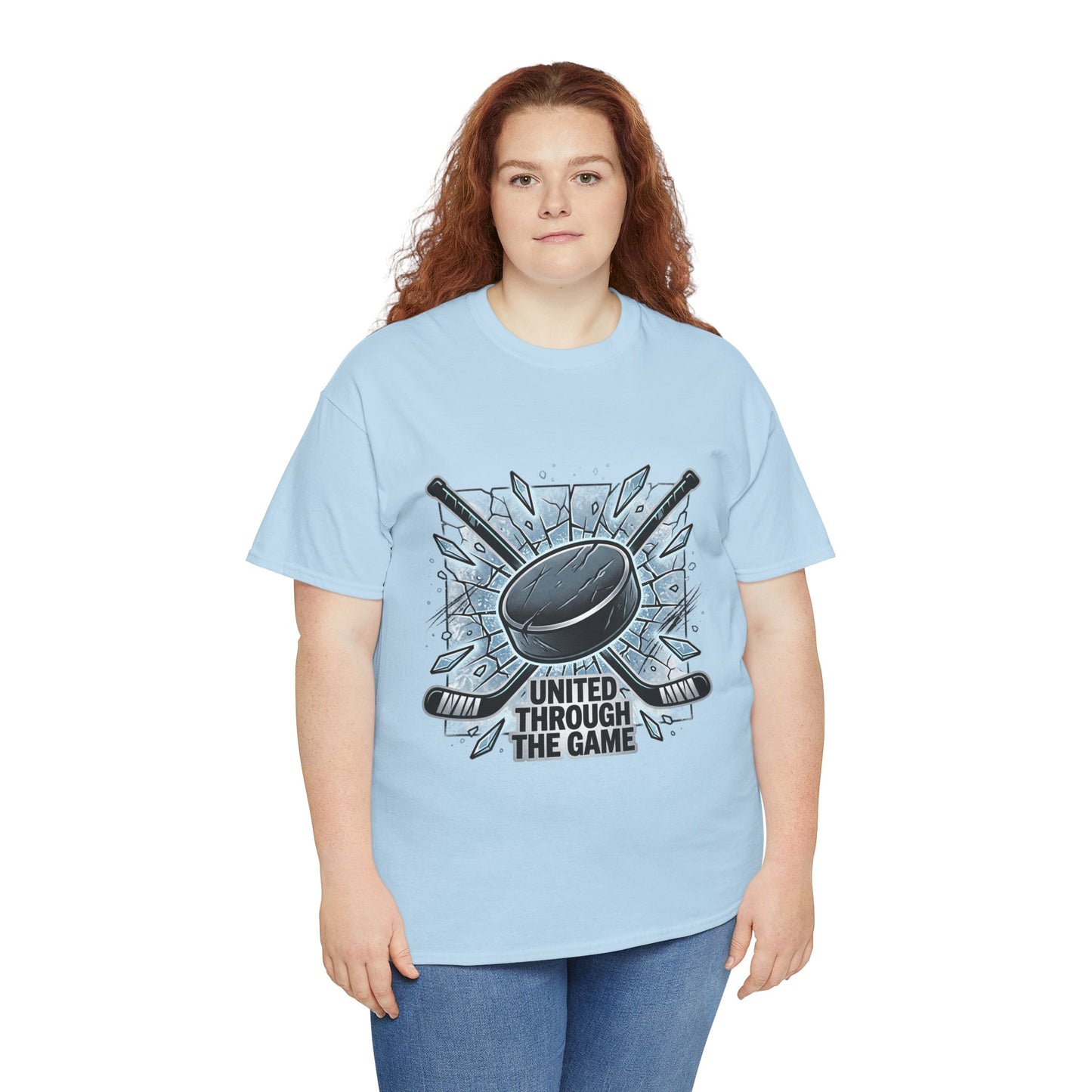Hockey T-Shirt — "United Through the Game" Graphic Tee