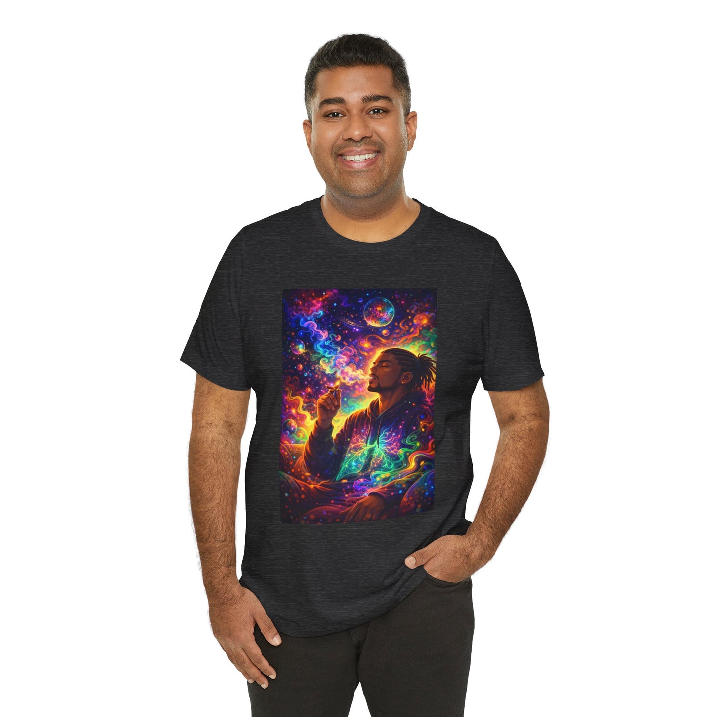 Psychedelic Session T-Shirt — Cosmic Portrait Graphic Tee