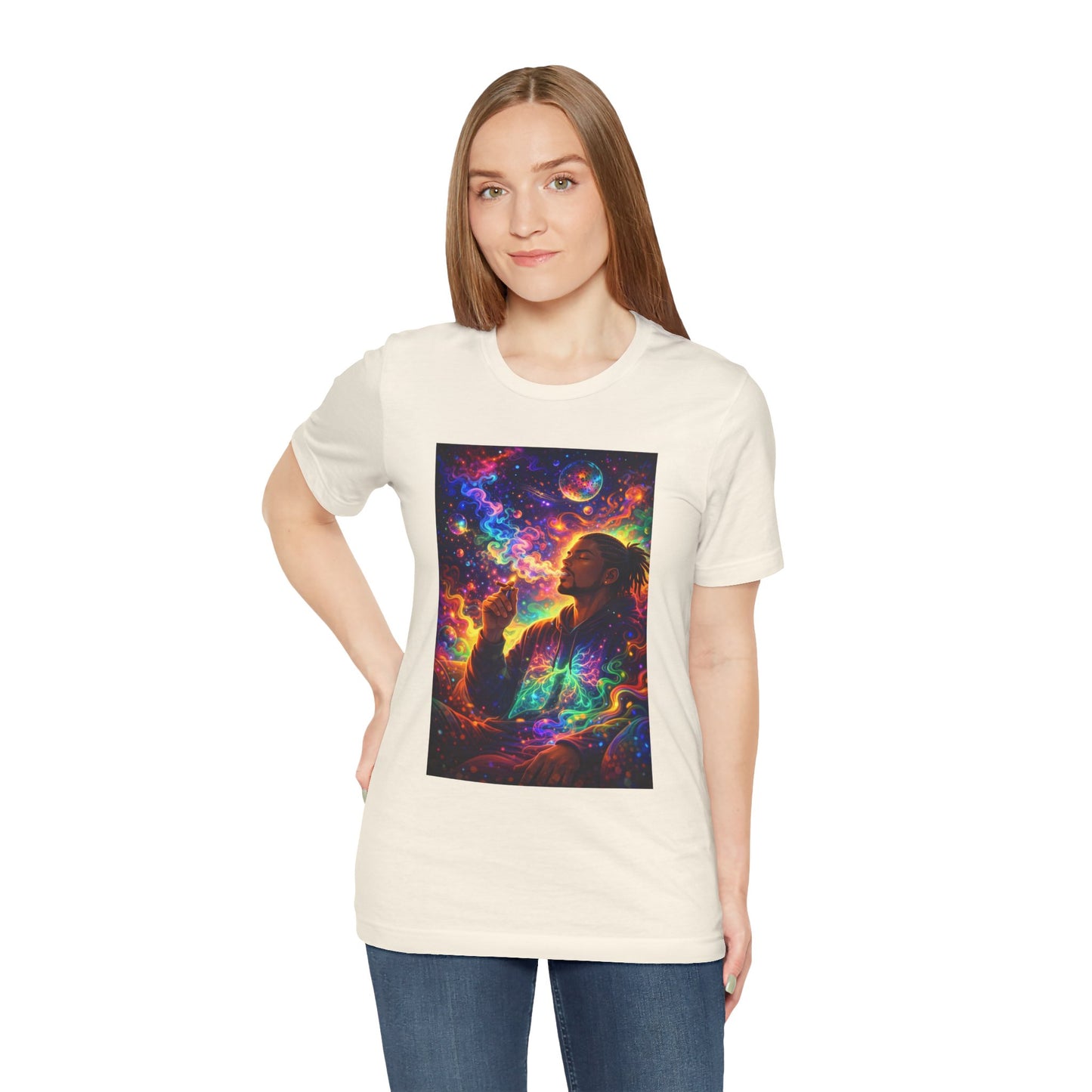 Psychedelic Session T-Shirt — Cosmic Portrait Graphic Tee
