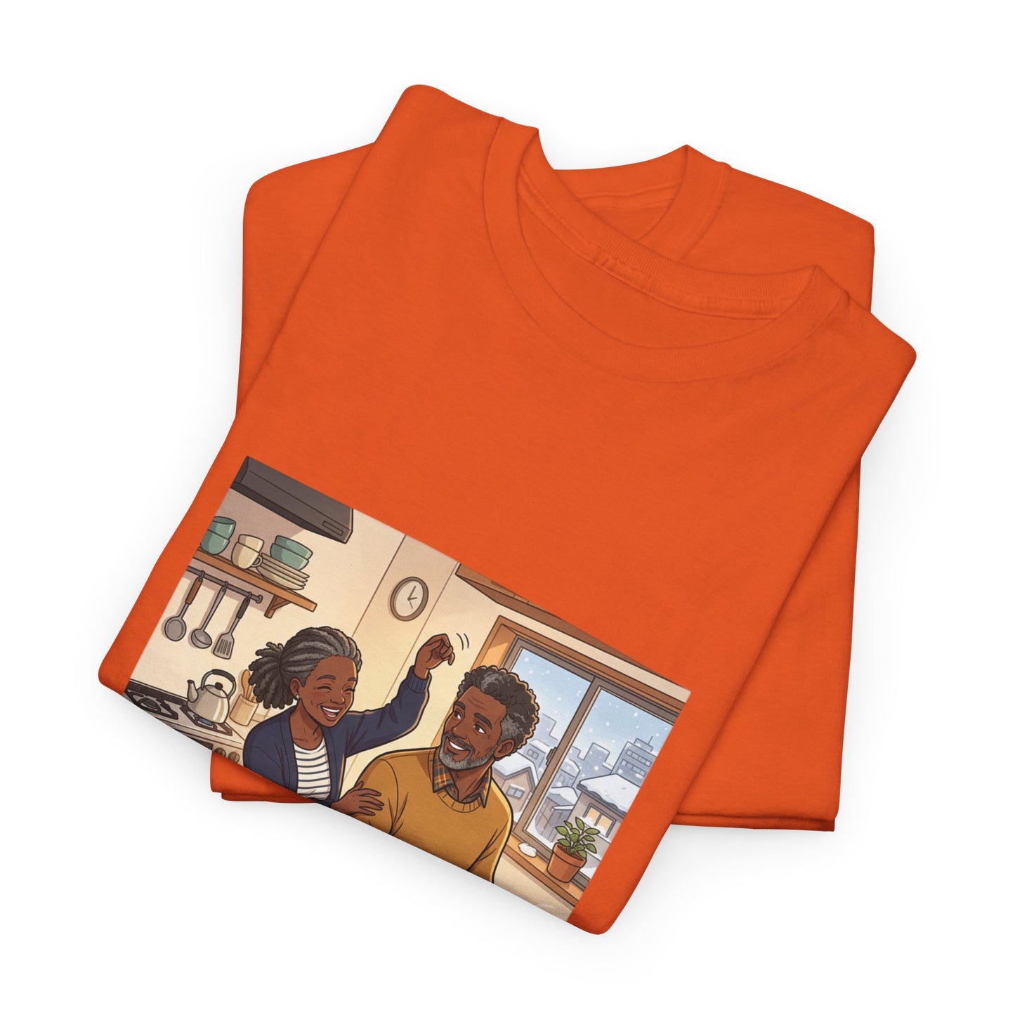 Dishwashing Dance Tee — Couple Kitchen Graphic T-Shirt