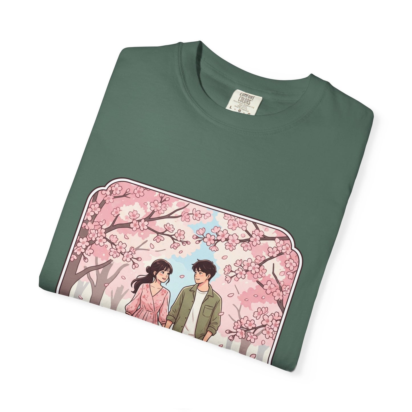 Spring in Japan T-Shirt — Cherry Blossom Couple Graphic Tee