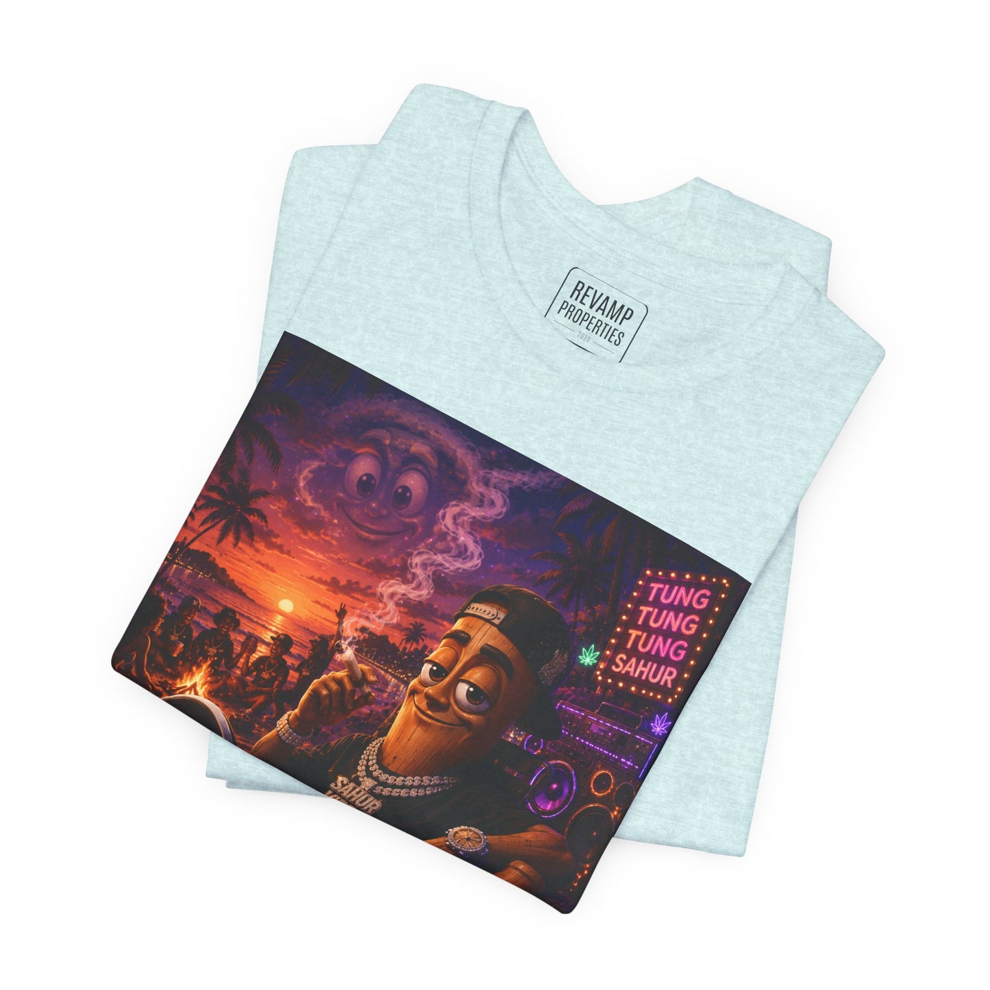 Tung Tung Tung Sahur T-Shirt — "Summertime Vibes" Retro Beach Party Graphic Tee