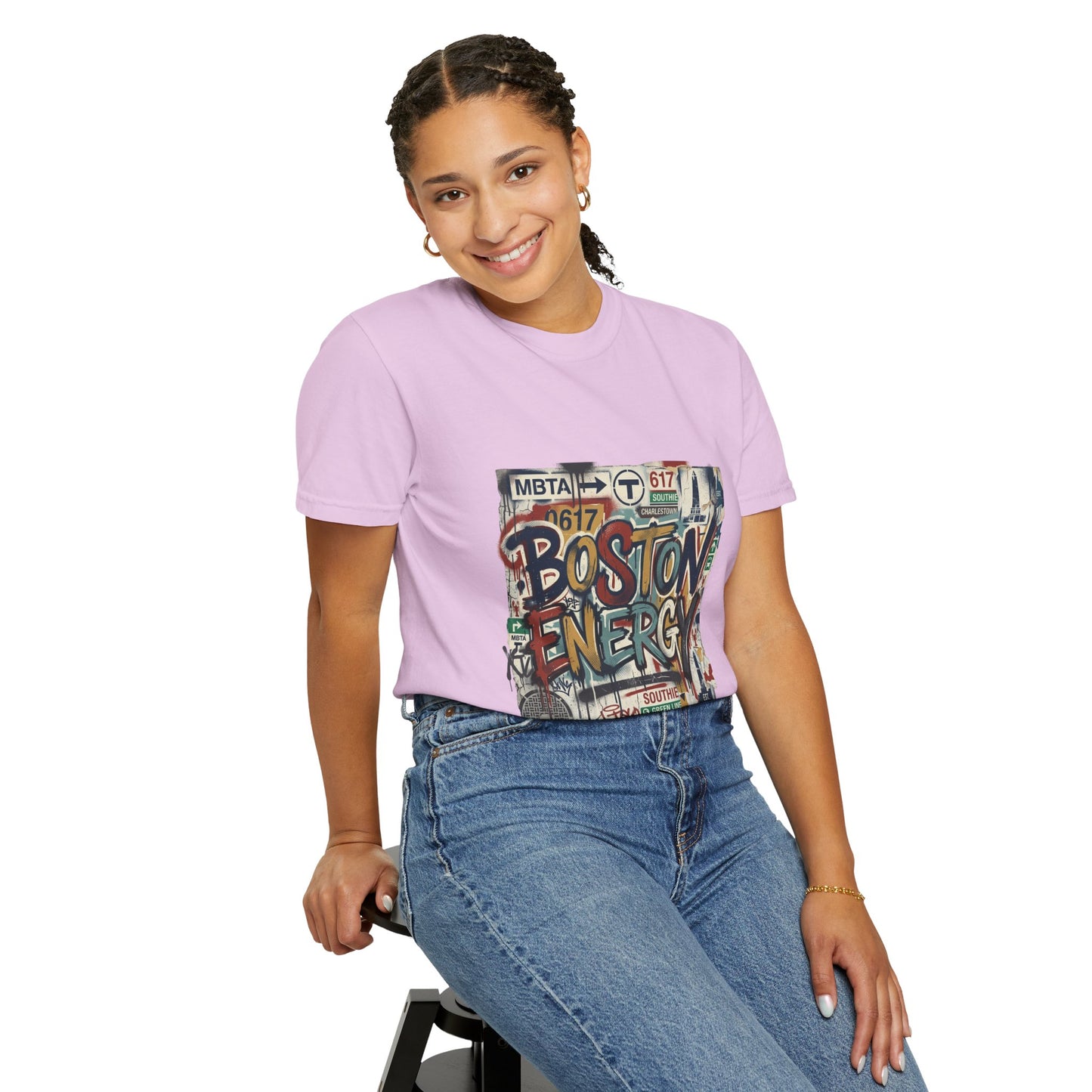 Boston Energy T-Shirt — Graffiti Cityscape Tee