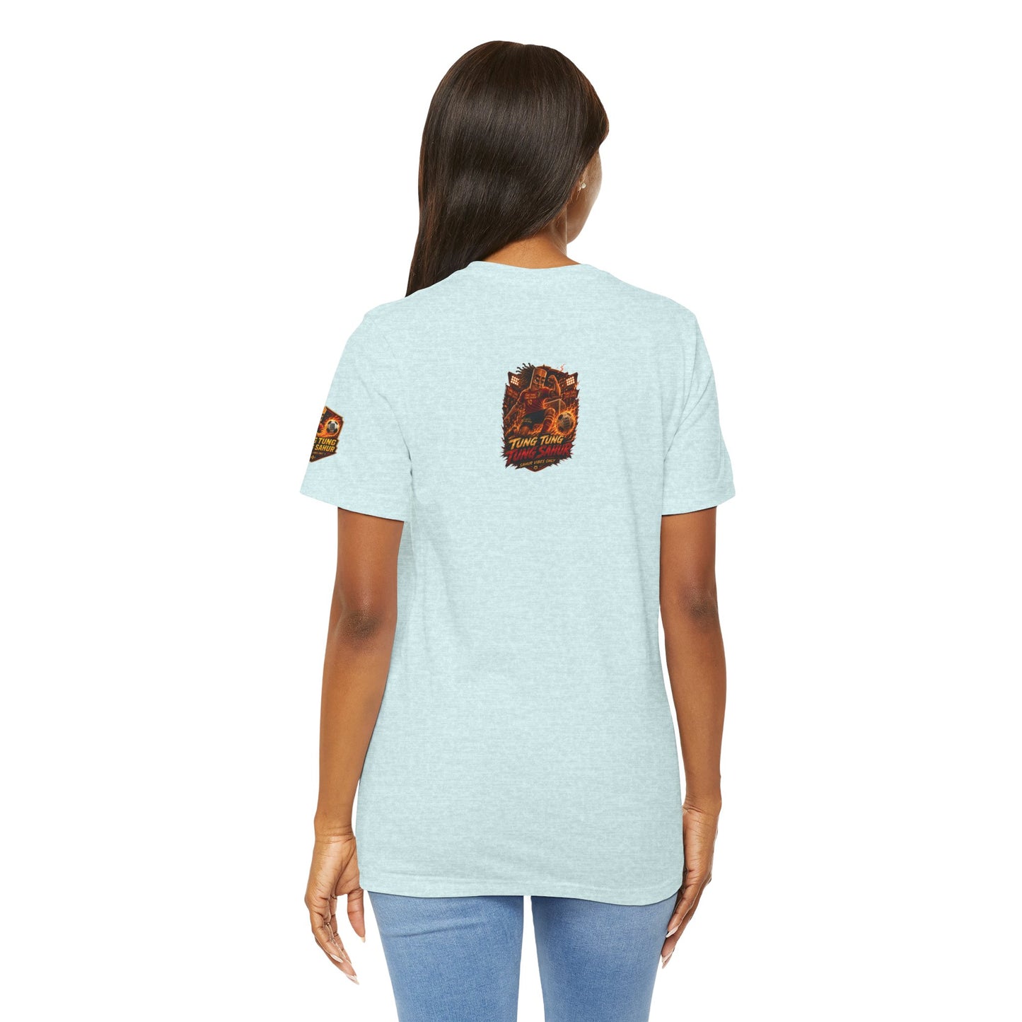Tung Tung Tung Sahur Soccer Kick Firestorm Graphic Tee — ‘Goal’ Animated Kick Design
