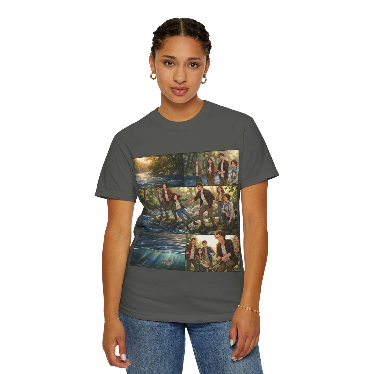 Band Photo Collage T-Shirt – Retro River Scene Crew Tee