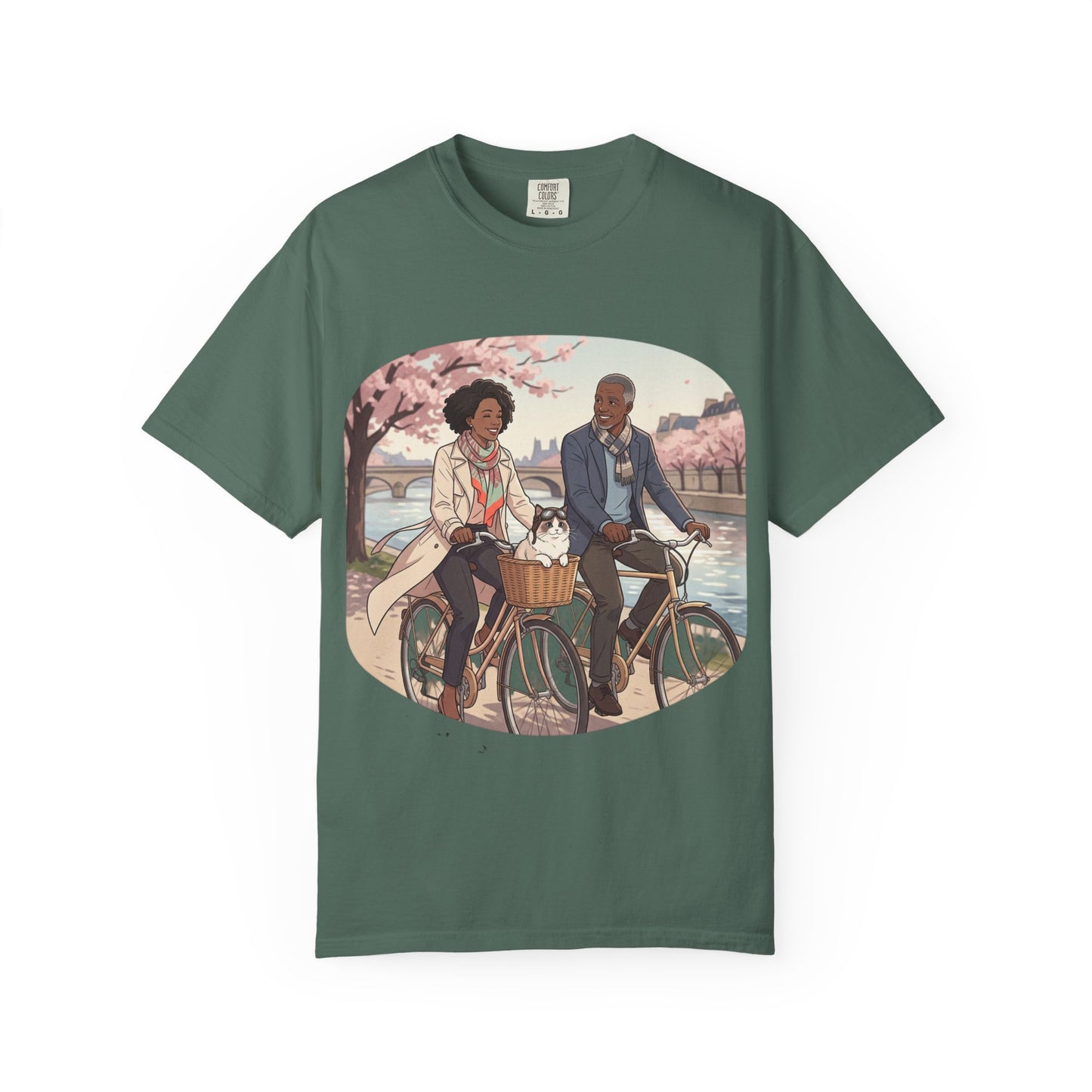 Couples Cherry Blossom Bike Ride T-Shirt