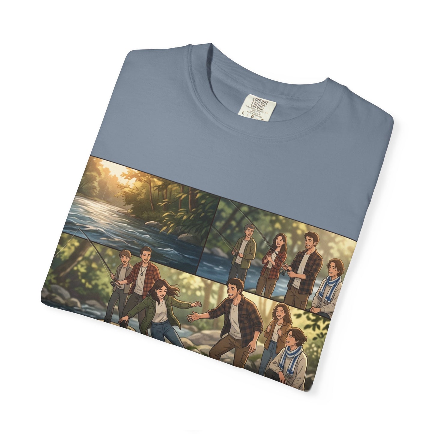 Band Photo Collage T-Shirt – Retro River Scene Crew Tee