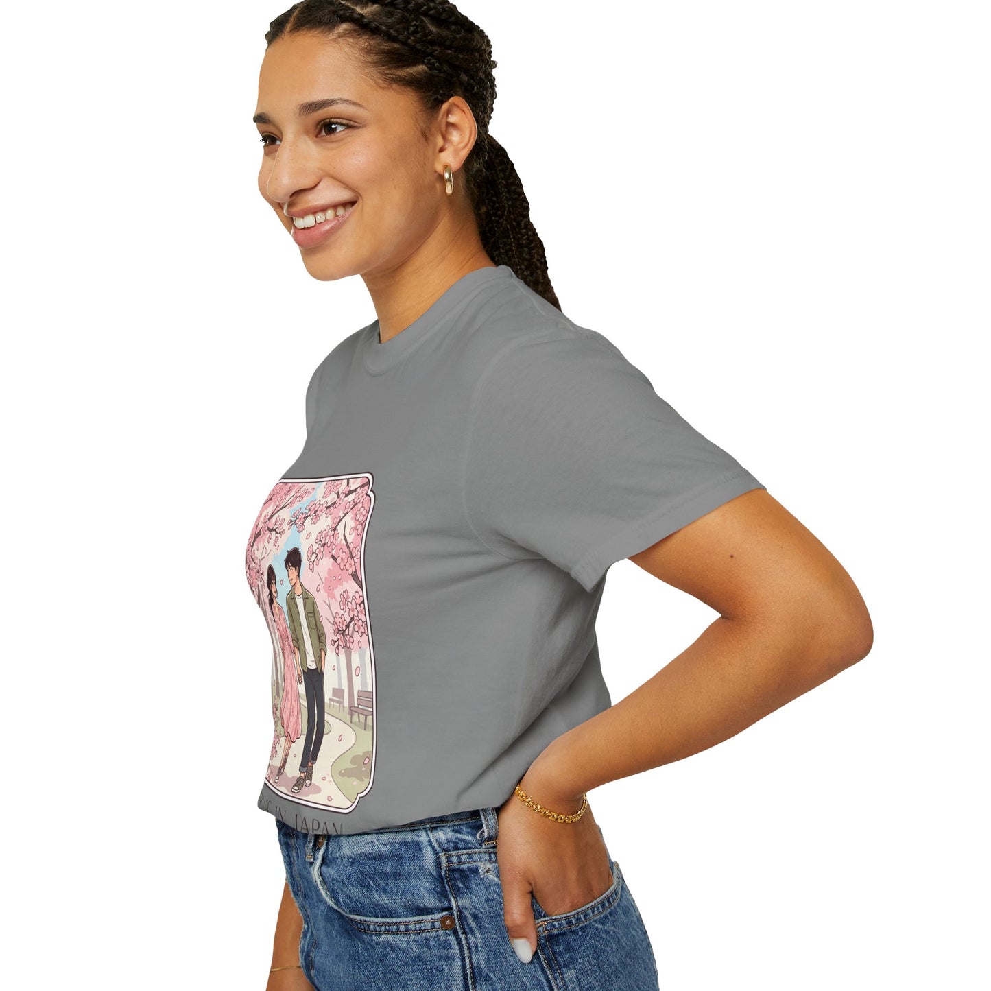 Spring in Japan T-Shirt — Cherry Blossom Couple Graphic Tee