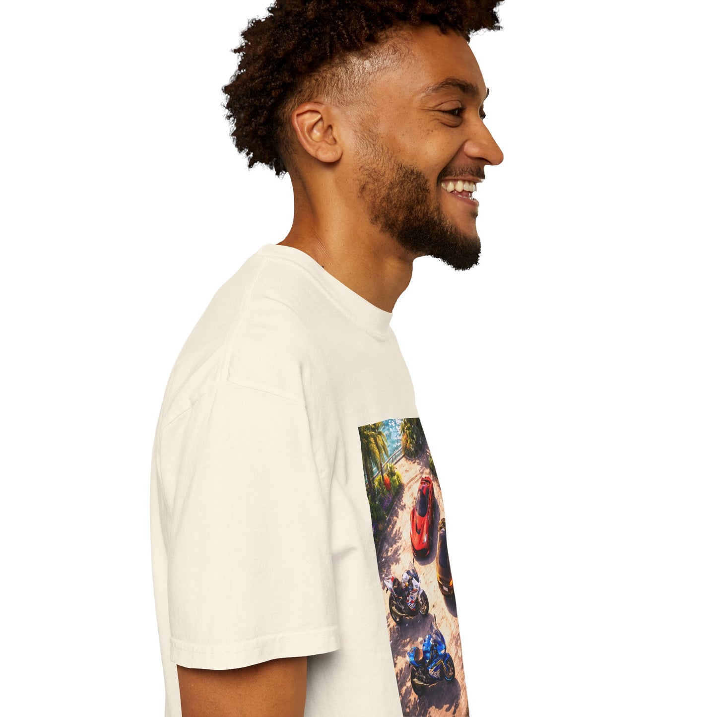 MULTI-VEHICLE - T-Shirt — Tropical Sports Cars & Motorbikes Print