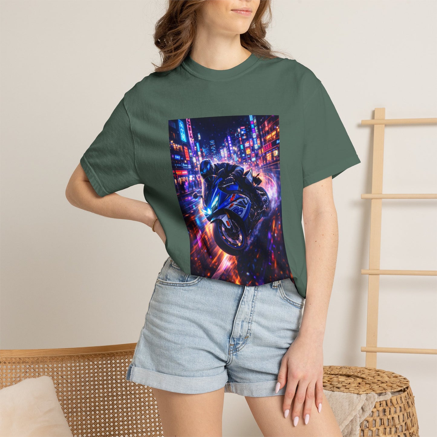 Suzuki GSX-R1000-NEON NIGHT RUN -  T-Shirt — Neon Night Rider Graphic Tee