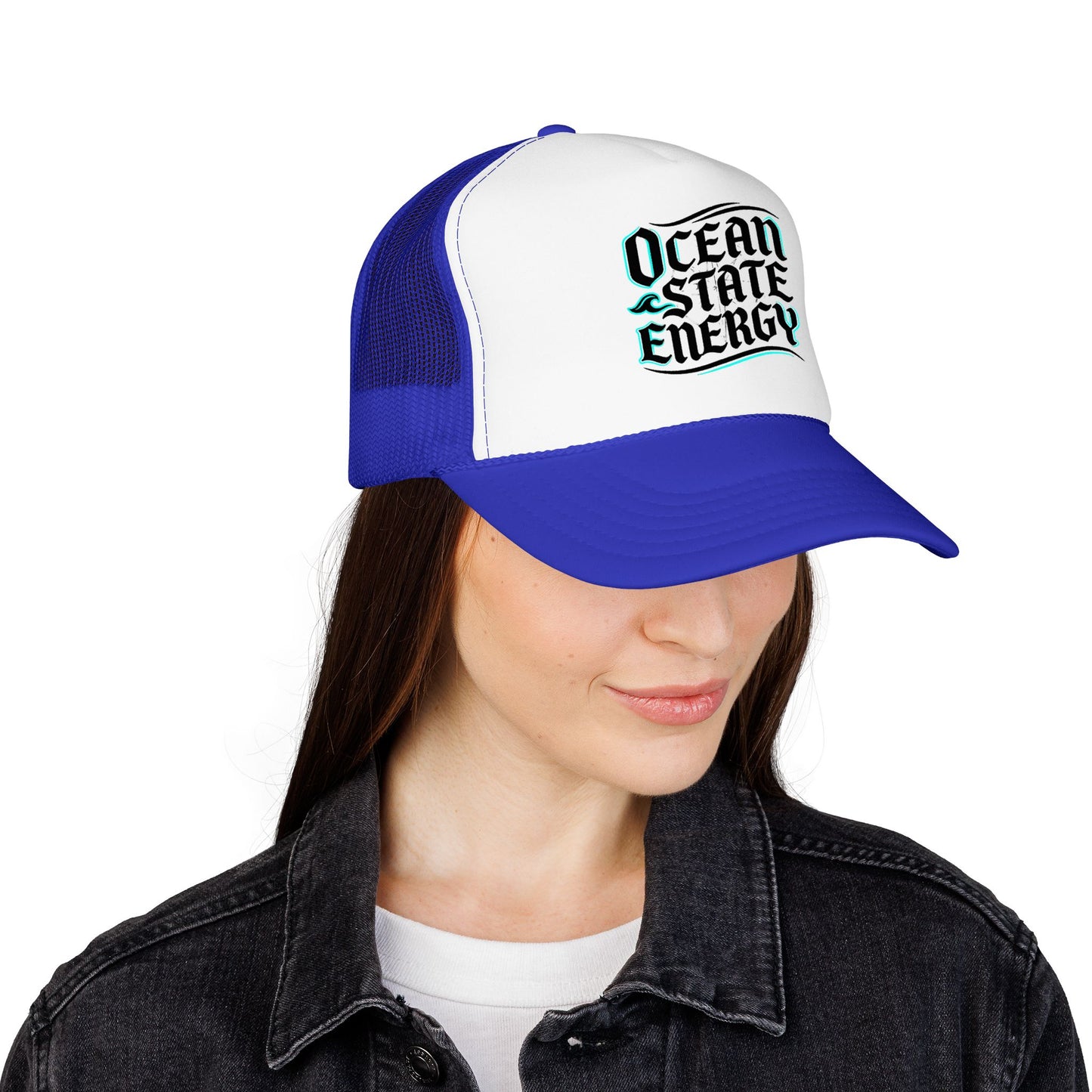 Clean Slate Energy Trucker Hat — Retro Script Foam Mesh Cap