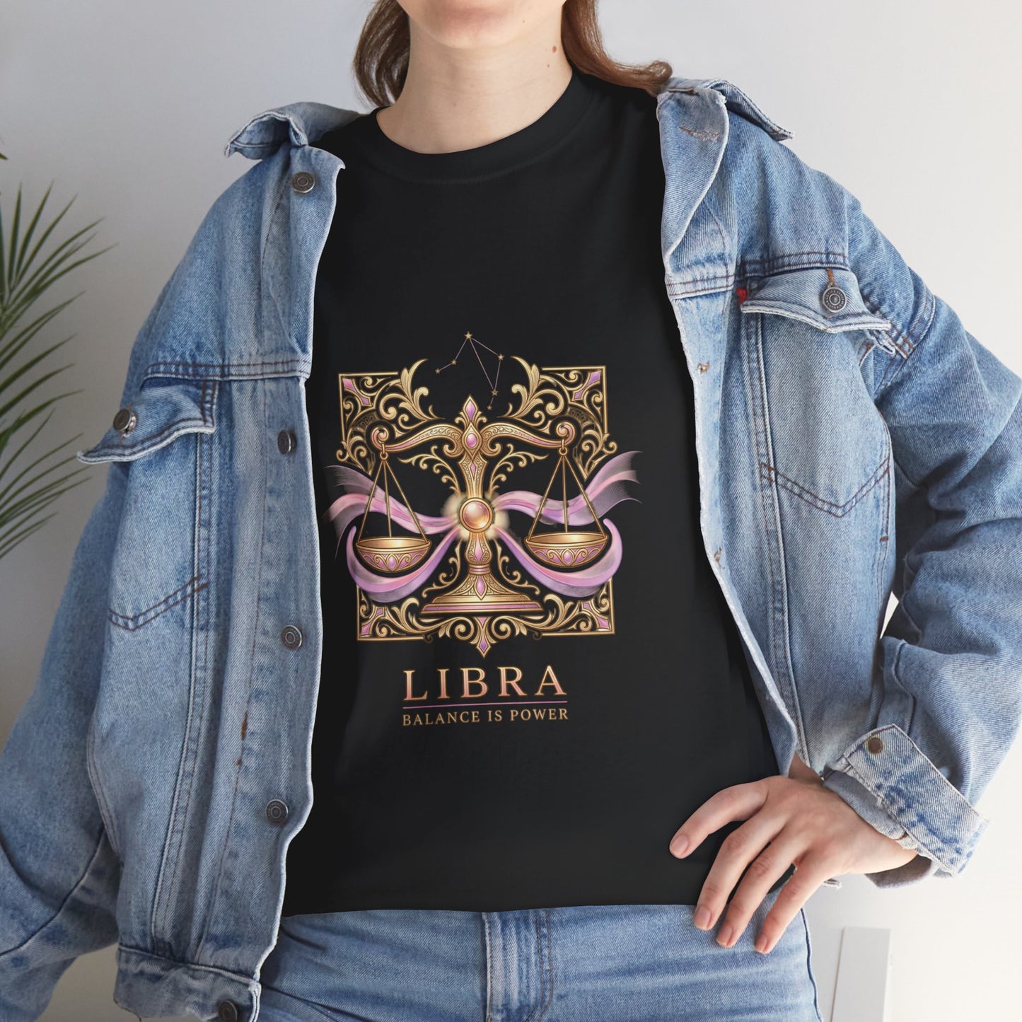 Libra Scales T‑Shirt — Zodiac Balance Is Power Tee