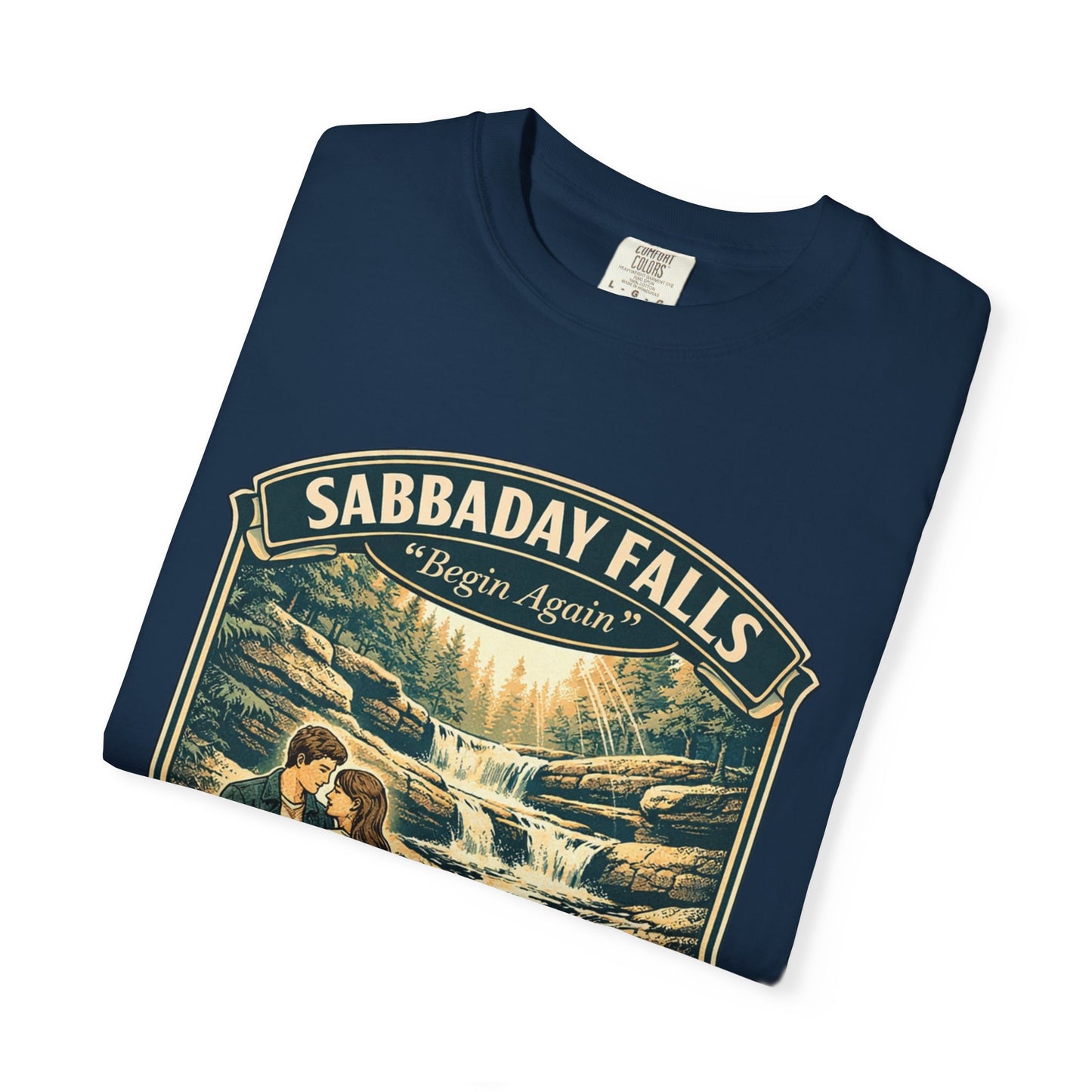 Sabbaday Falls 'We Begin Again' Vintage Nature T-Shirt