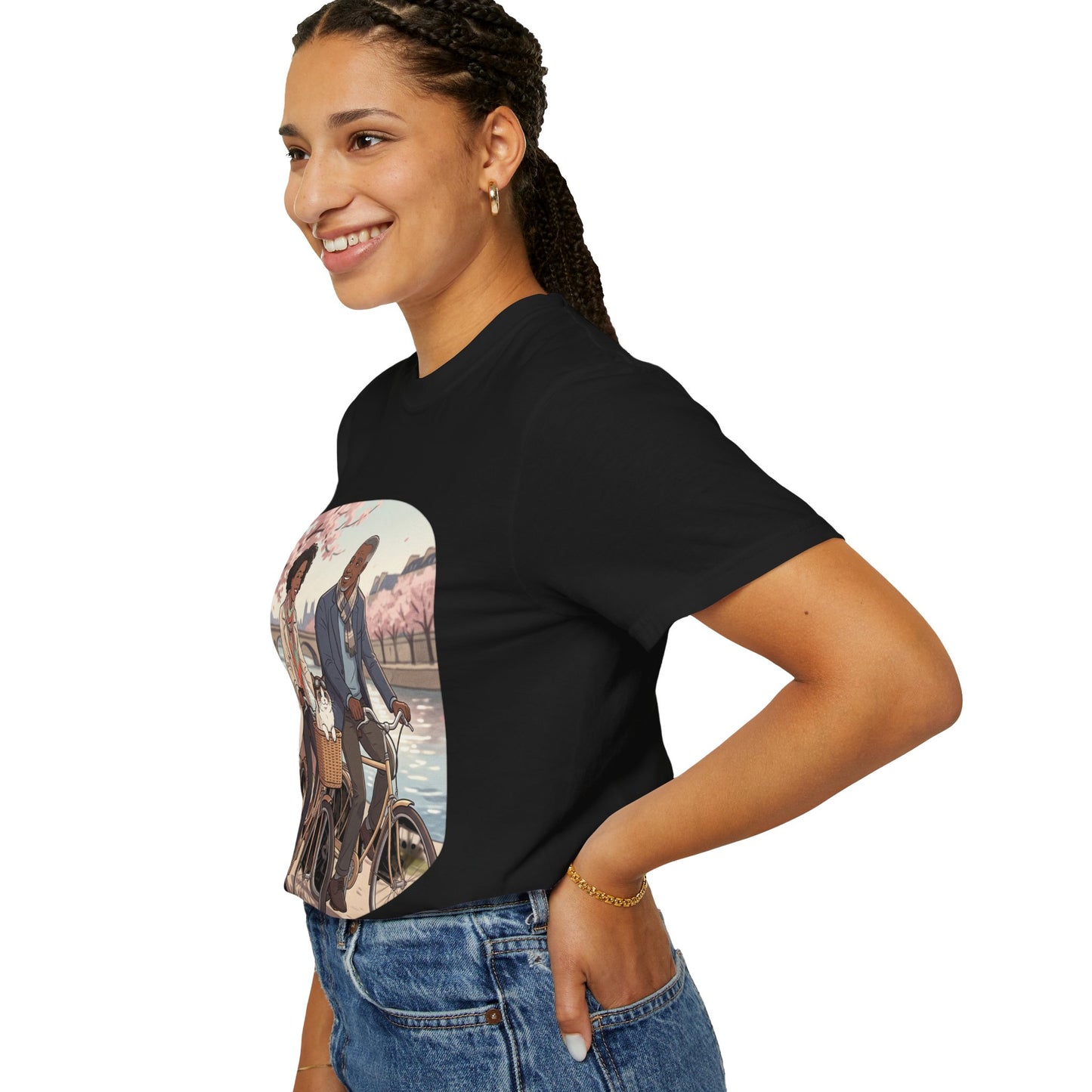 Couples Cherry Blossom Bike Ride T-Shirt