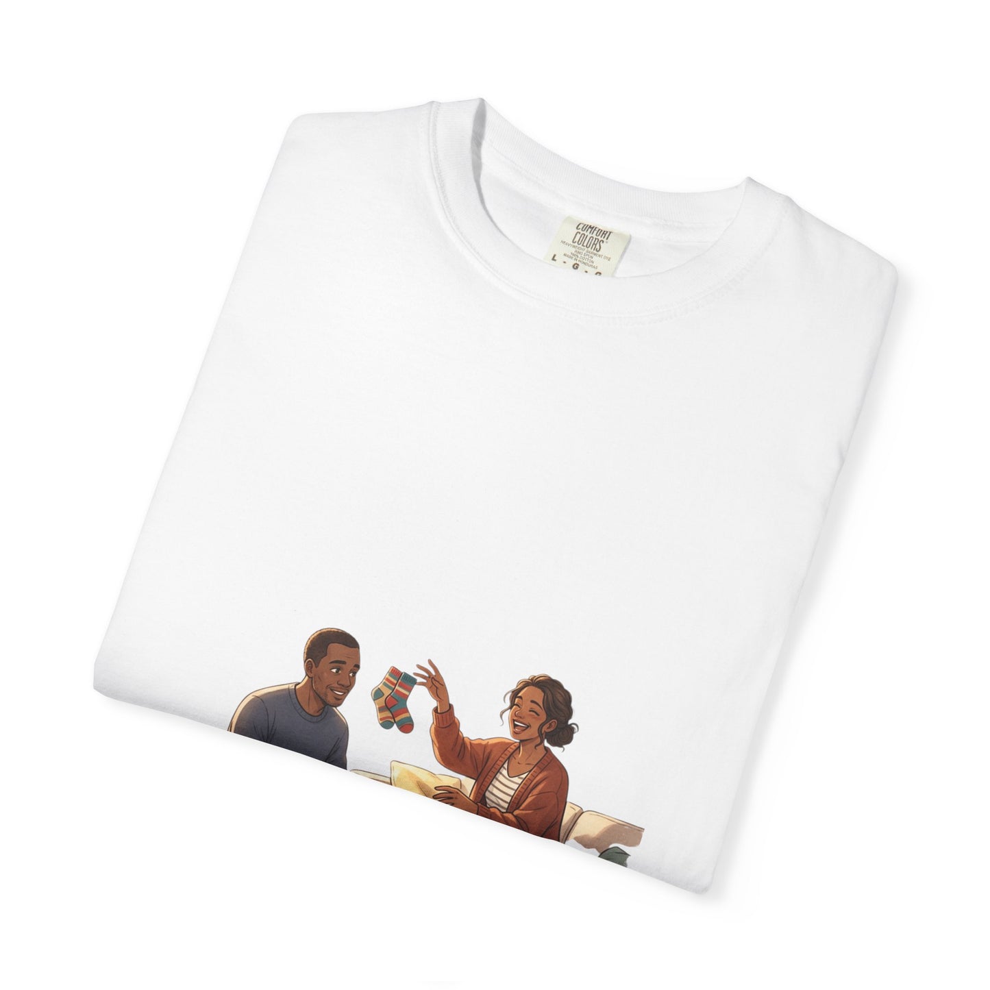 Picnic Cheers T-Shirt — Vintage Couple & Dog Illustration Tee