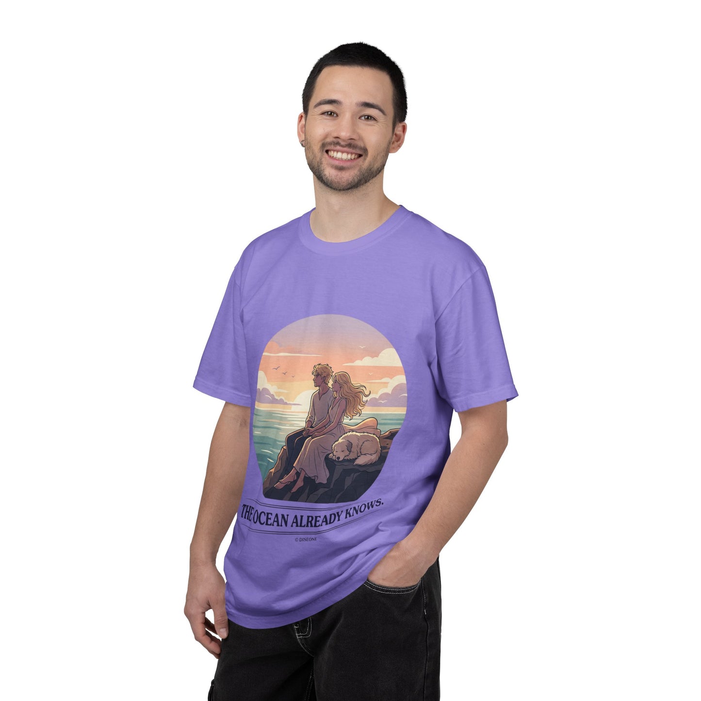 Ocean Sunset Graphic T-Shirt — "The Ocean Already Knows"