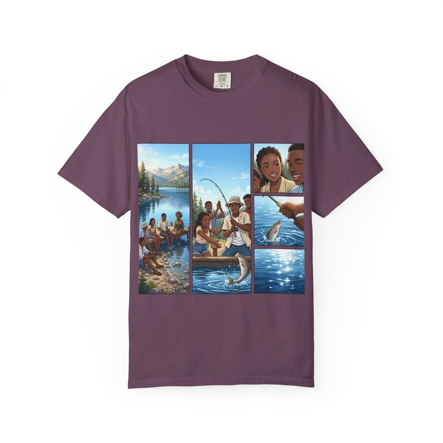 ake Tahoe Fishing Moments T-Shirt — Retro Outdoors Fishing Graphic Tee