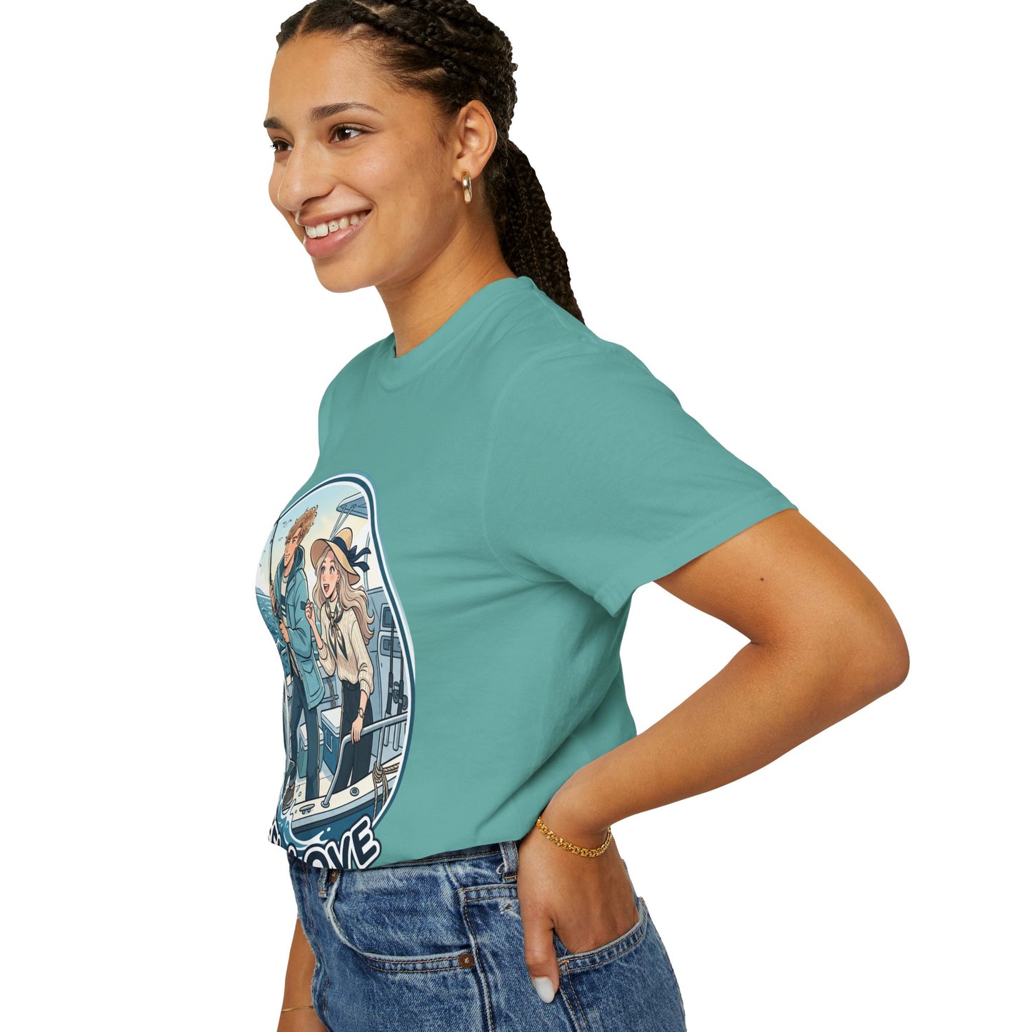 Reel Love Fishing T-Shirt — Cute Couple Anglers Graphic Tee
