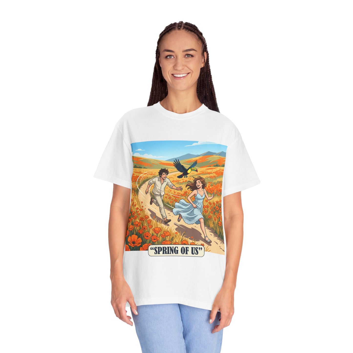 Spring of Us T-Shirt — Romantic Field Illustration Tee