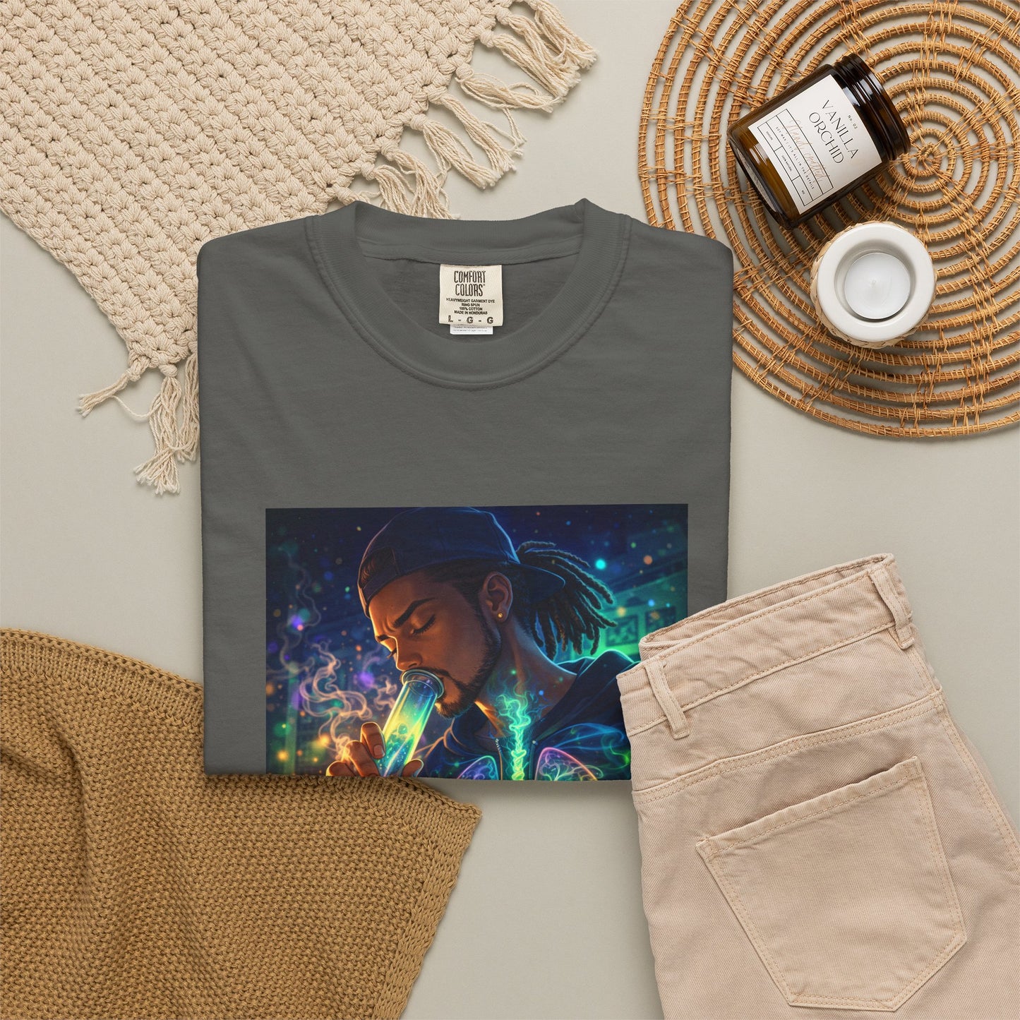 Cosmic Lungs T-Shirt — Neon Anatomical Art Tee