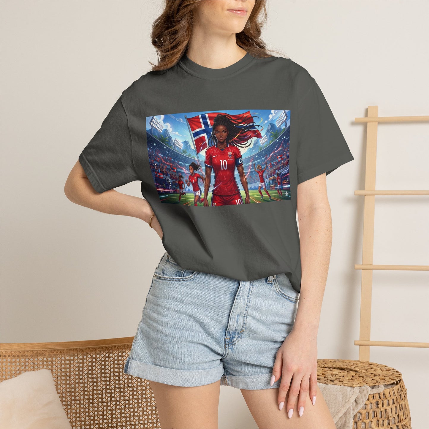 COMMANDER Norway – Female Unisex Garment-Dyed T-shirt